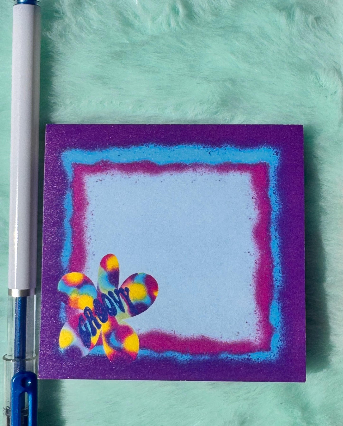 Groovy Sticky Note Pad, 3x3 Reminder Pad, Notepad