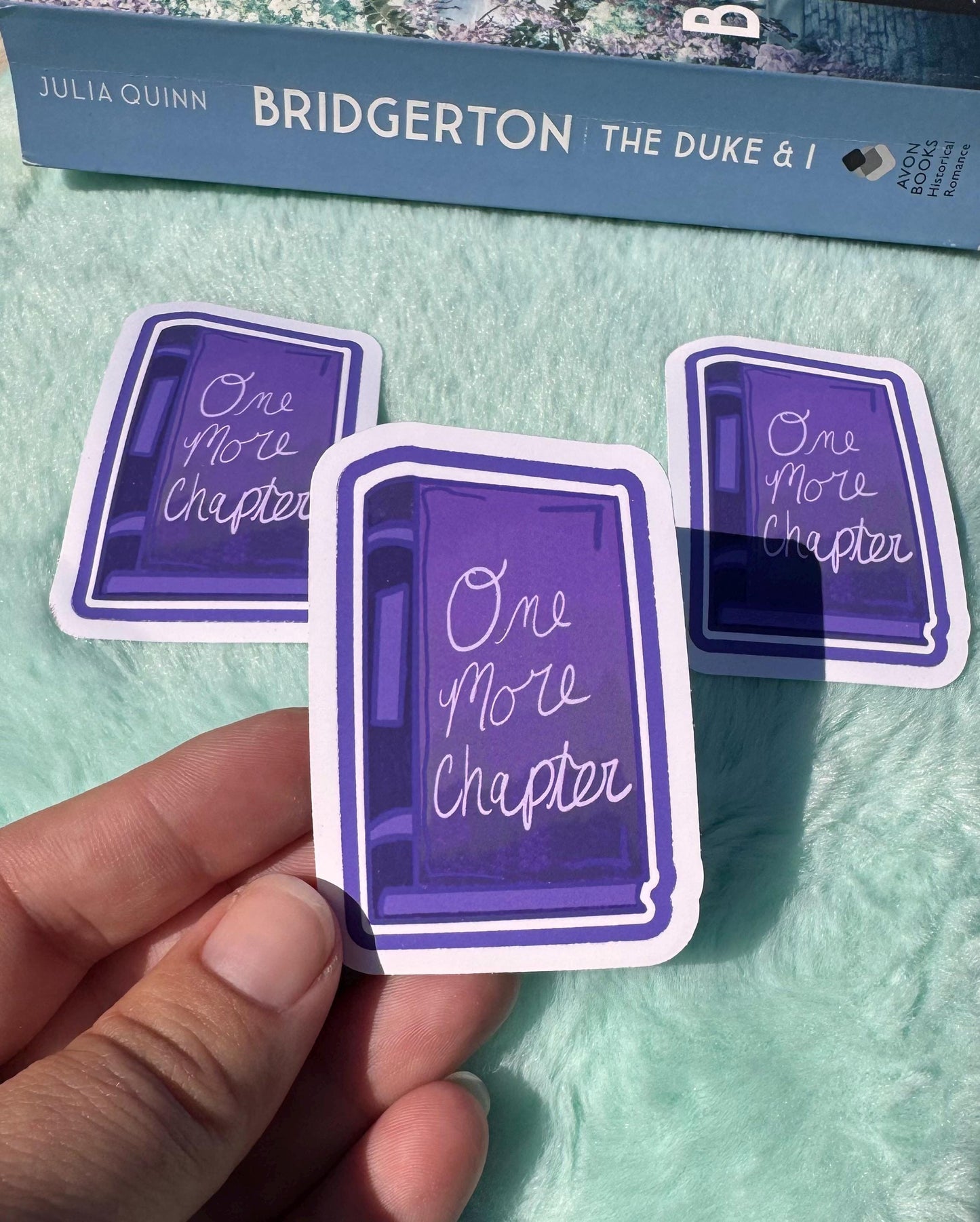 One More Chapter Matte Vinyl Sticker For Book Lovers 2.3 Inch Easy Peel Sticker for Planners Kindle Cases Phone Case Decor Agendas and More