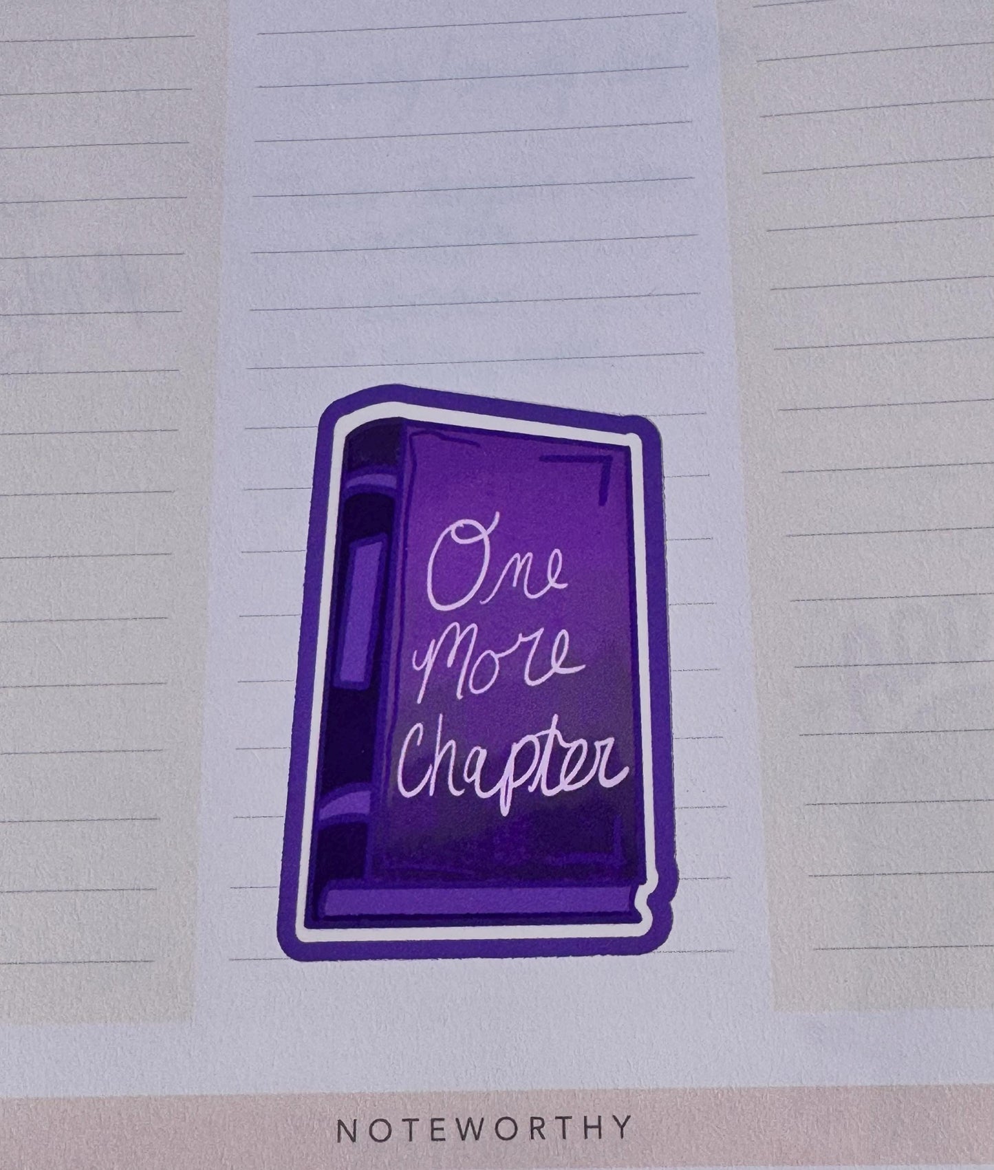 One More Chapter Matte Vinyl Sticker For Book Lovers 2.3 Inch Easy Peel Sticker for Planners Kindle Cases Phone Case Decor Agendas and More