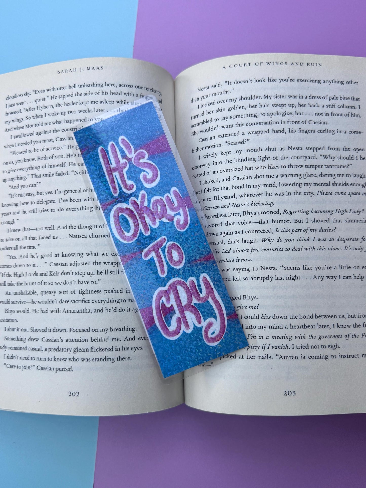 It's Okay To Cry Bookmark For Readers- Holographic Bookmark