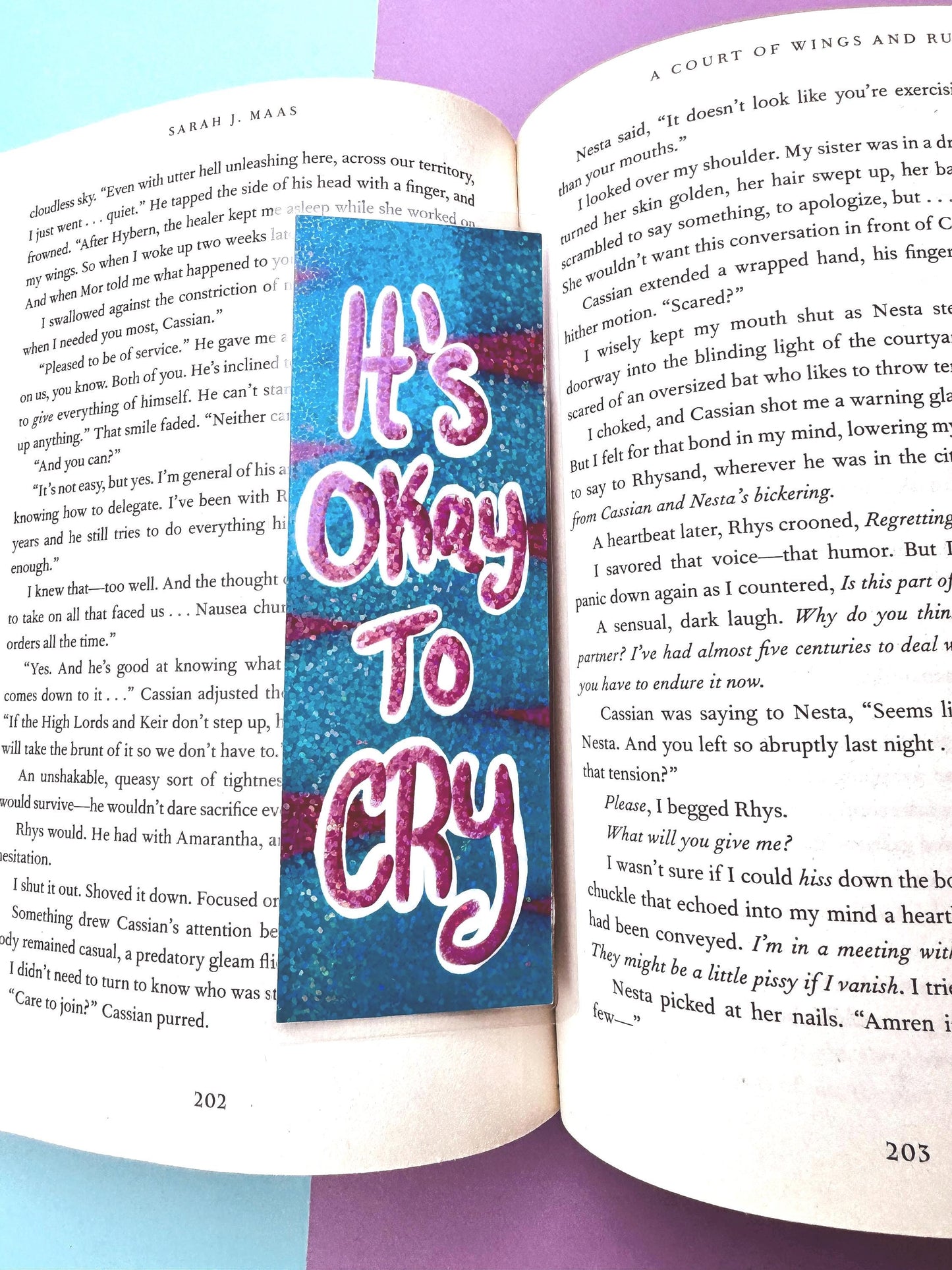 It's Okay To Cry Bookmark For Readers- Holographic Bookmark