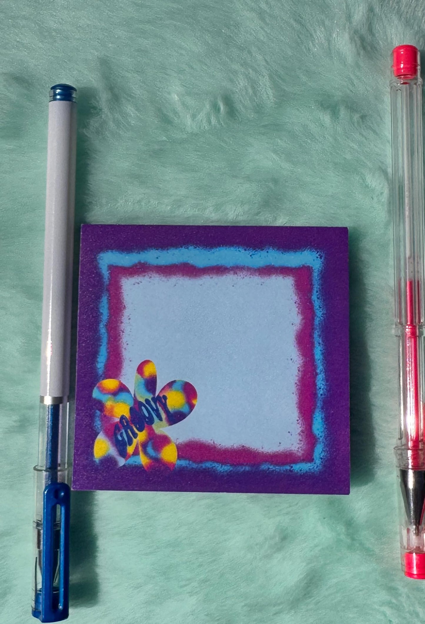 Groovy Sticky Note Pad, 3x3 Reminder Pad, Notepad