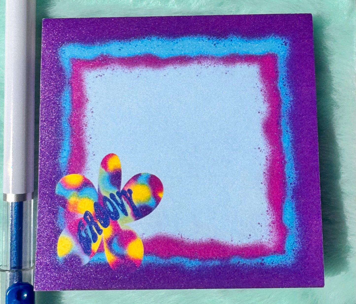 Groovy Sticky Note Pad, 3x3 Reminder Pad, Notepad