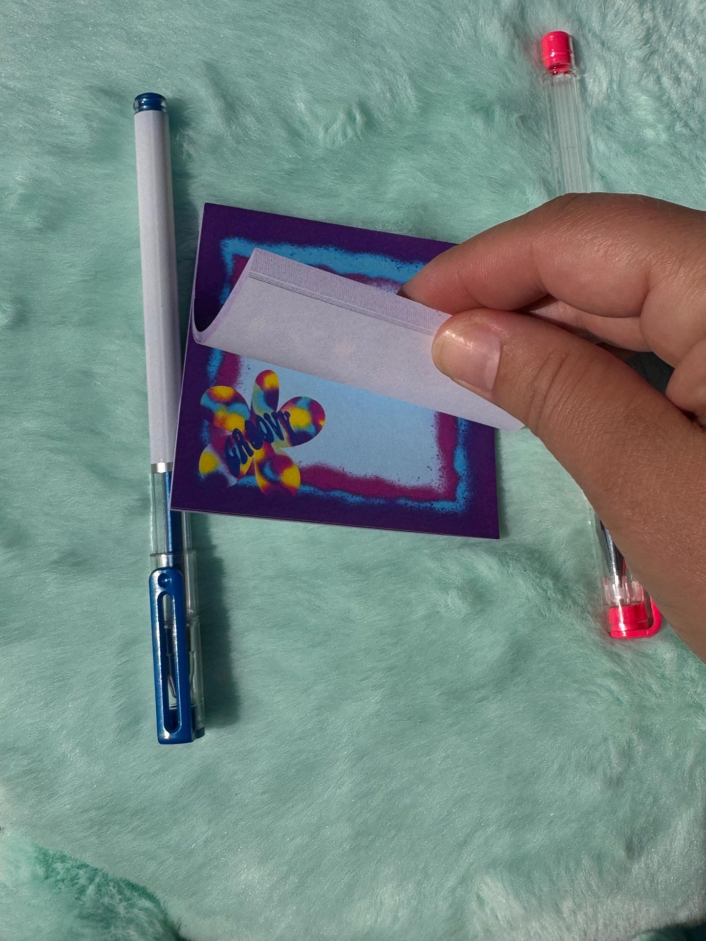 Groovy Sticky Note Pad, 3x3 Reminder Pad, Notepad