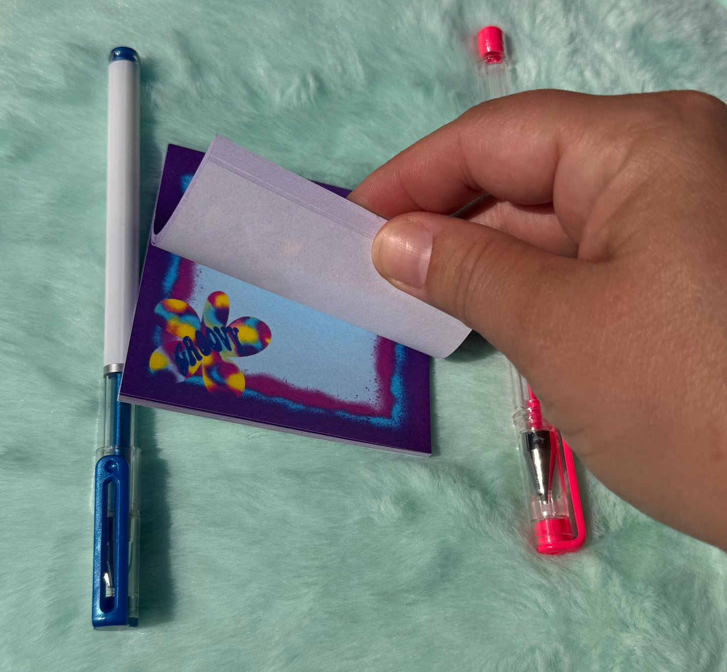 Groovy Sticky Note Pad, 3x3 Reminder Pad, Notepad