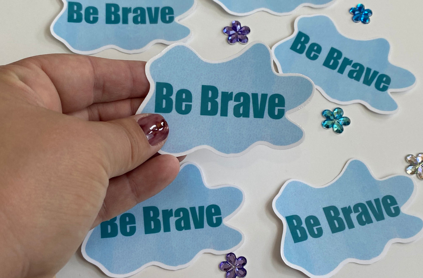 Be Brave Sticker with Waterproof Laminate, Planner Sticker Kindle Decor