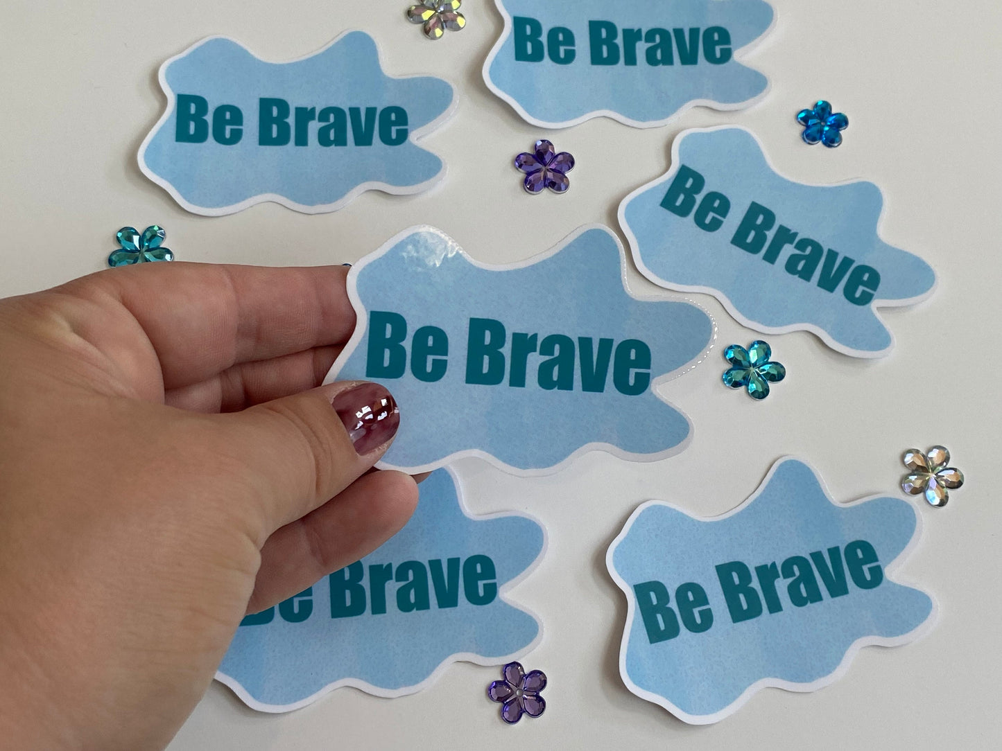 Be Brave Sticker with Waterproof Laminate, Planner Sticker Kindle Decor
