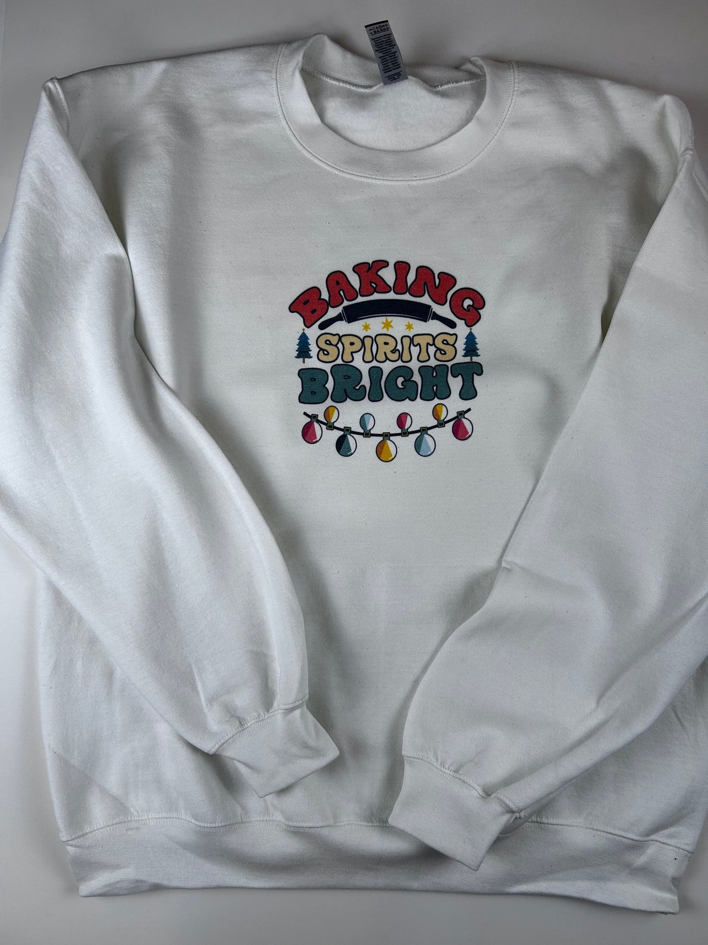 Baking Spirits Bright Holiday Sweatshirt, Sublimated Christmas Shirt