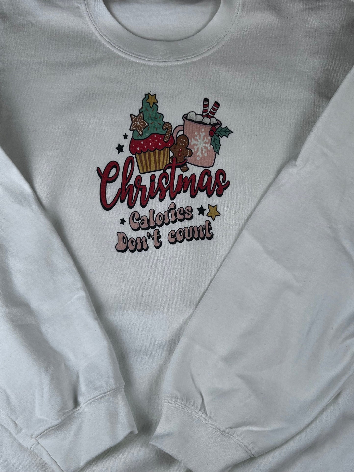 Christmas Calories Don’t Count Holiday Sweatshirt, Sublimated Christmas Shirt