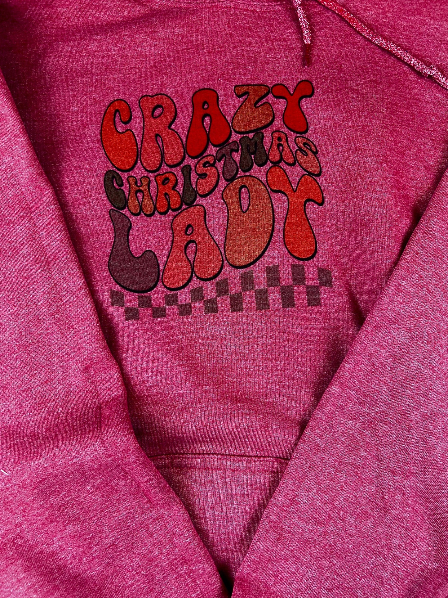Crazy Christmas Lady Holiday Sweatshirt, Sublimated Christmas Shirt