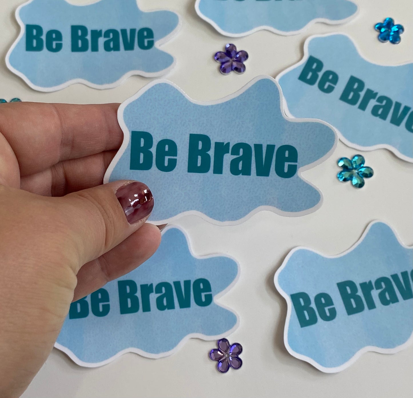 Be Brave Sticker with Waterproof Laminate, Planner Sticker Kindle Decor