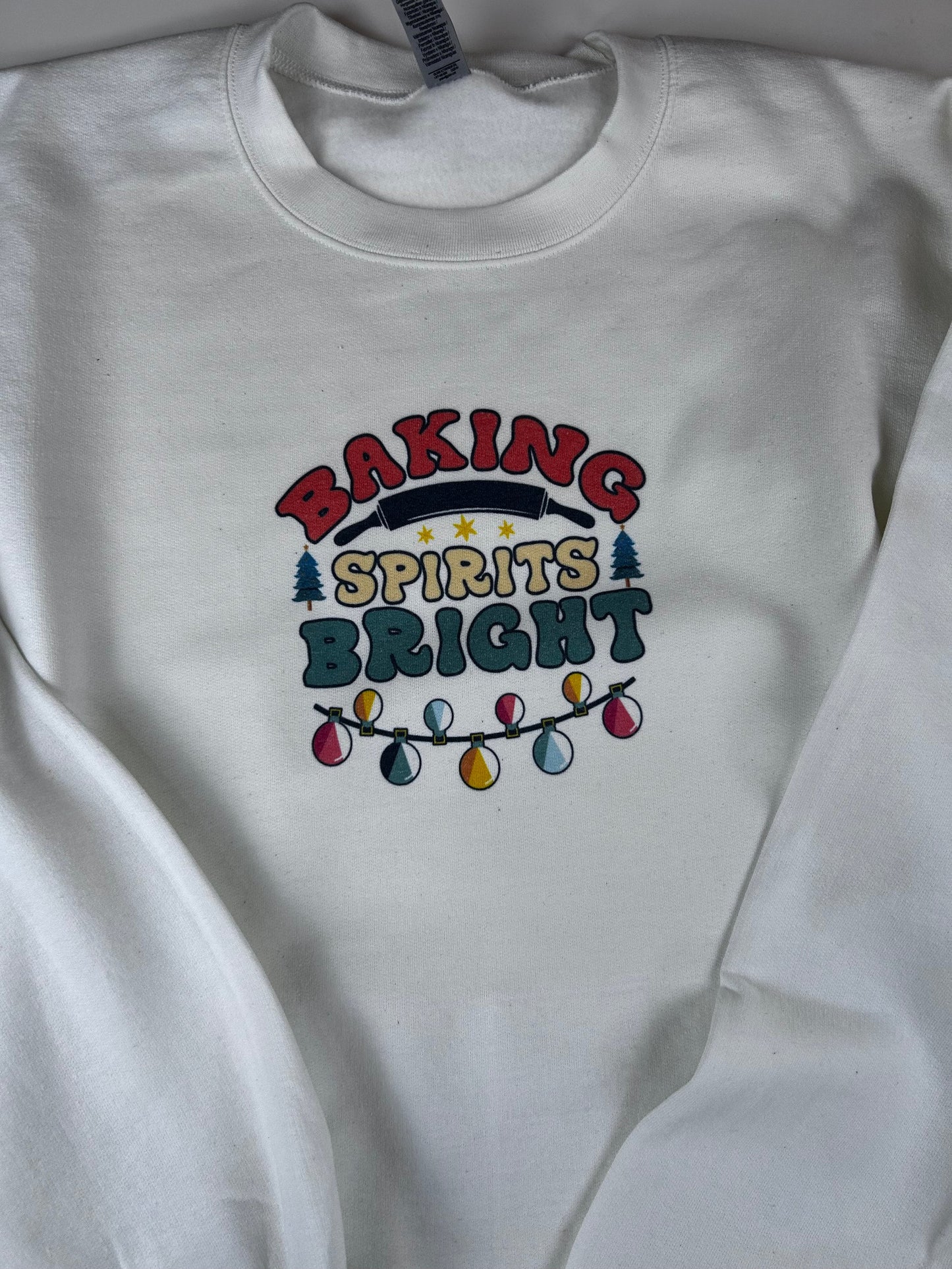 Baking Spirits Bright Holiday Sweatshirt, Sublimated Christmas Shirt