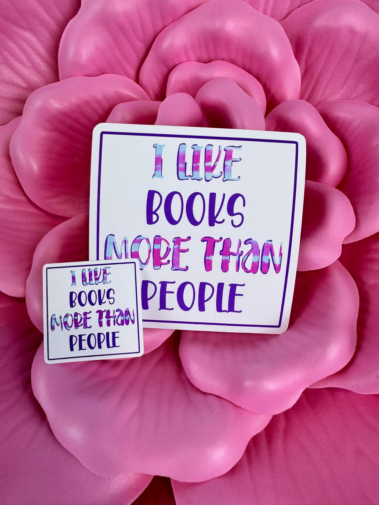 Funny Book Sticker, I Like Books More Than People, Bookish Stickers, Decor For Journals Agendas and Water Bottles