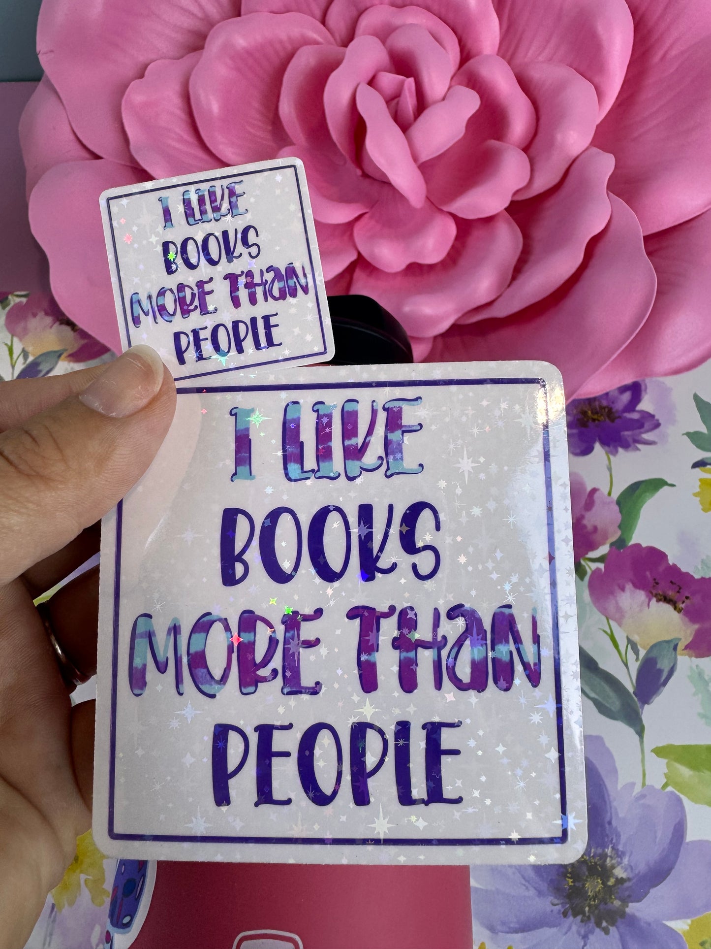 Funny Book Sticker, I Like Books More Than People, Bookish Stickers, Decor For Journals Agendas and Water Bottles