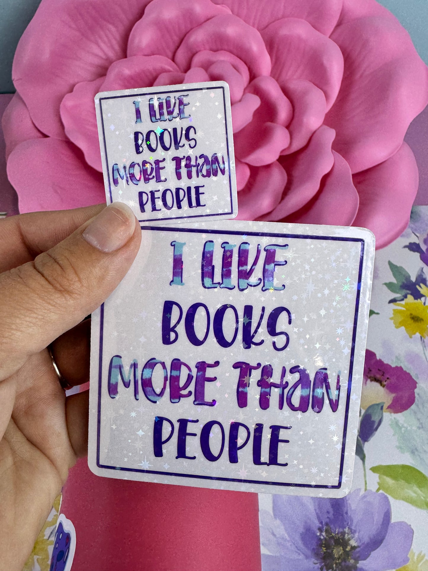 Funny Book Sticker, I Like Books More Than People, Bookish Stickers, Decor For Journals Agendas and Water Bottles