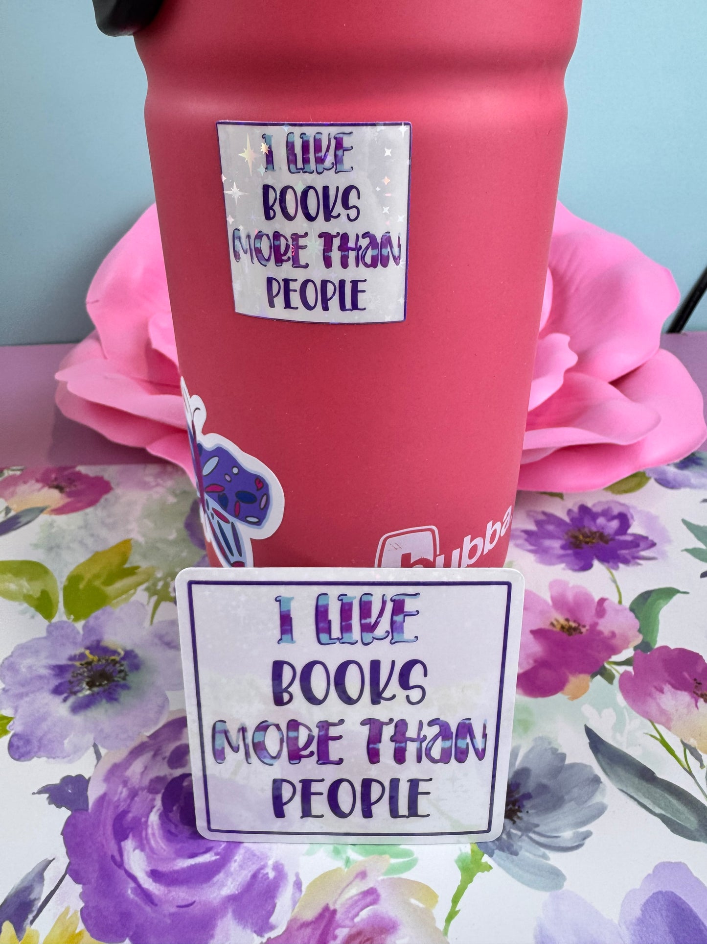 Funny Book Sticker, I Like Books More Than People, Bookish Stickers, Decor For Journals Agendas and Water Bottles