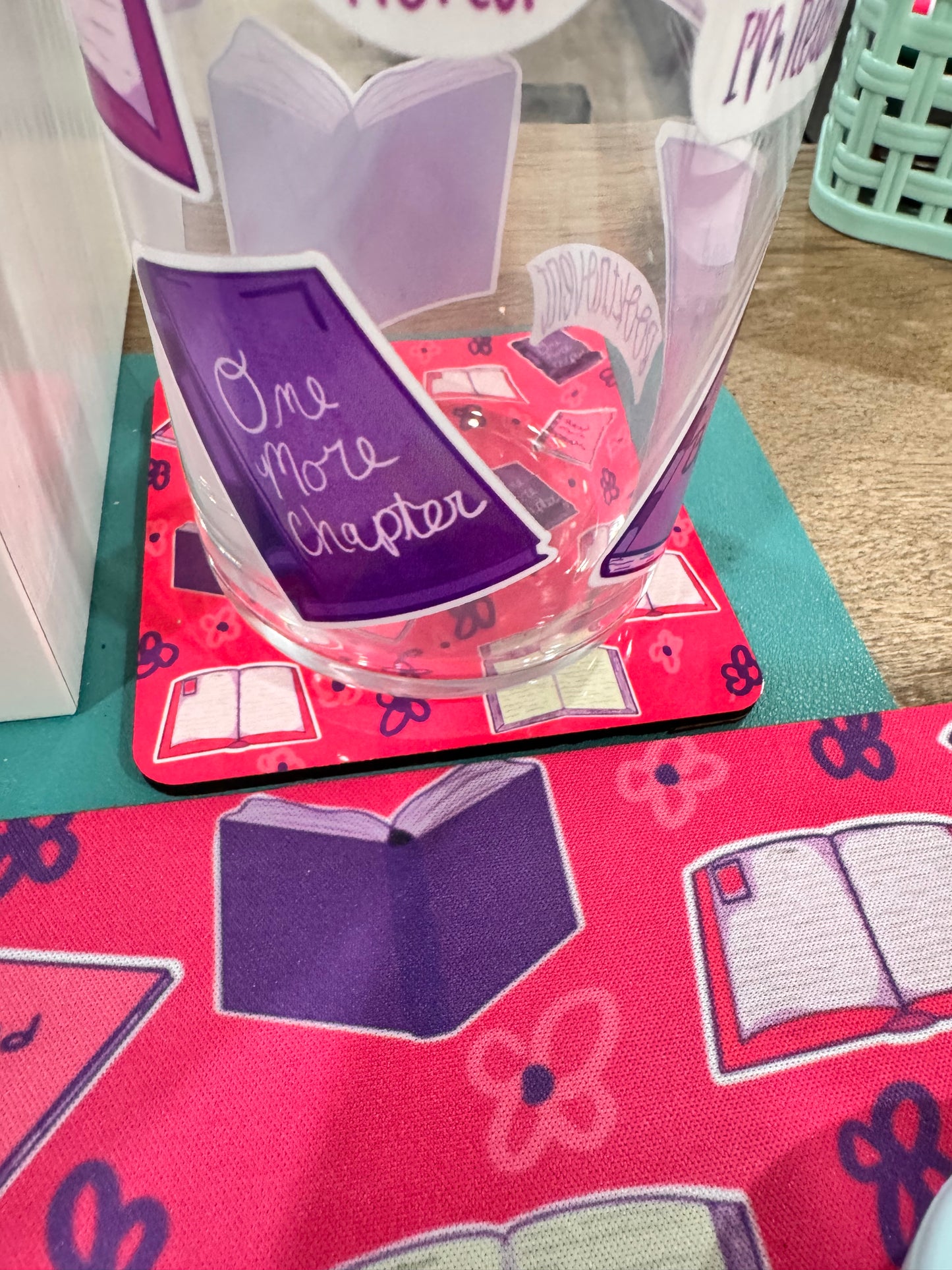 Book Themed Coaster For Book Lovers