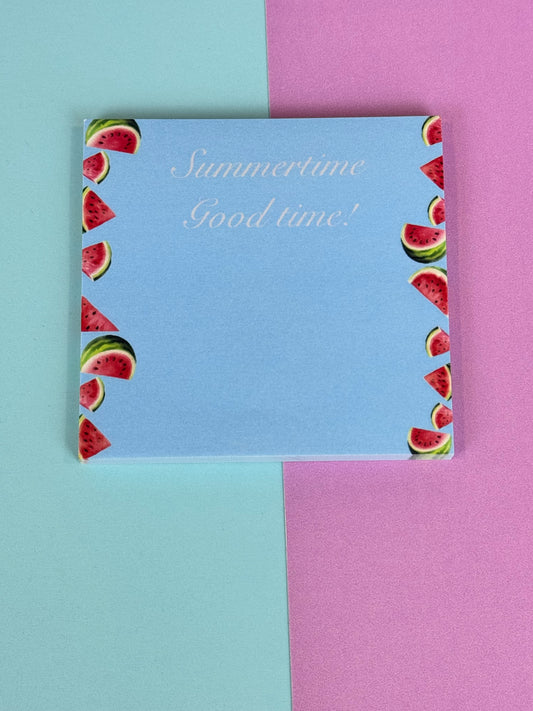 Watermelon Summertime Good Time Sticky Notes