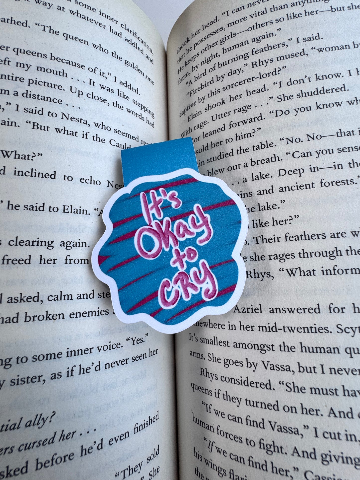 It's Okay To Cry Bookmark For Readers- Magnetic Bookmark- Mark Your Page