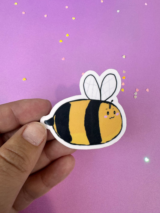 Bumblebee Honeybee Sticker Named Stewart, Die Cut 2.25 Inches, Matte or Laminated