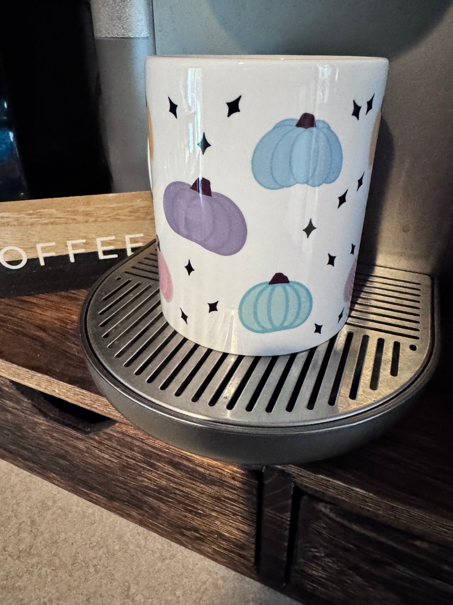 Pastel Pumpkin Coffee Mug – Hand Drawn Fall Aesthetic 11oz Ceramic Cup | Cozy Autumn Drinkware & Pumpkin Lover Gift