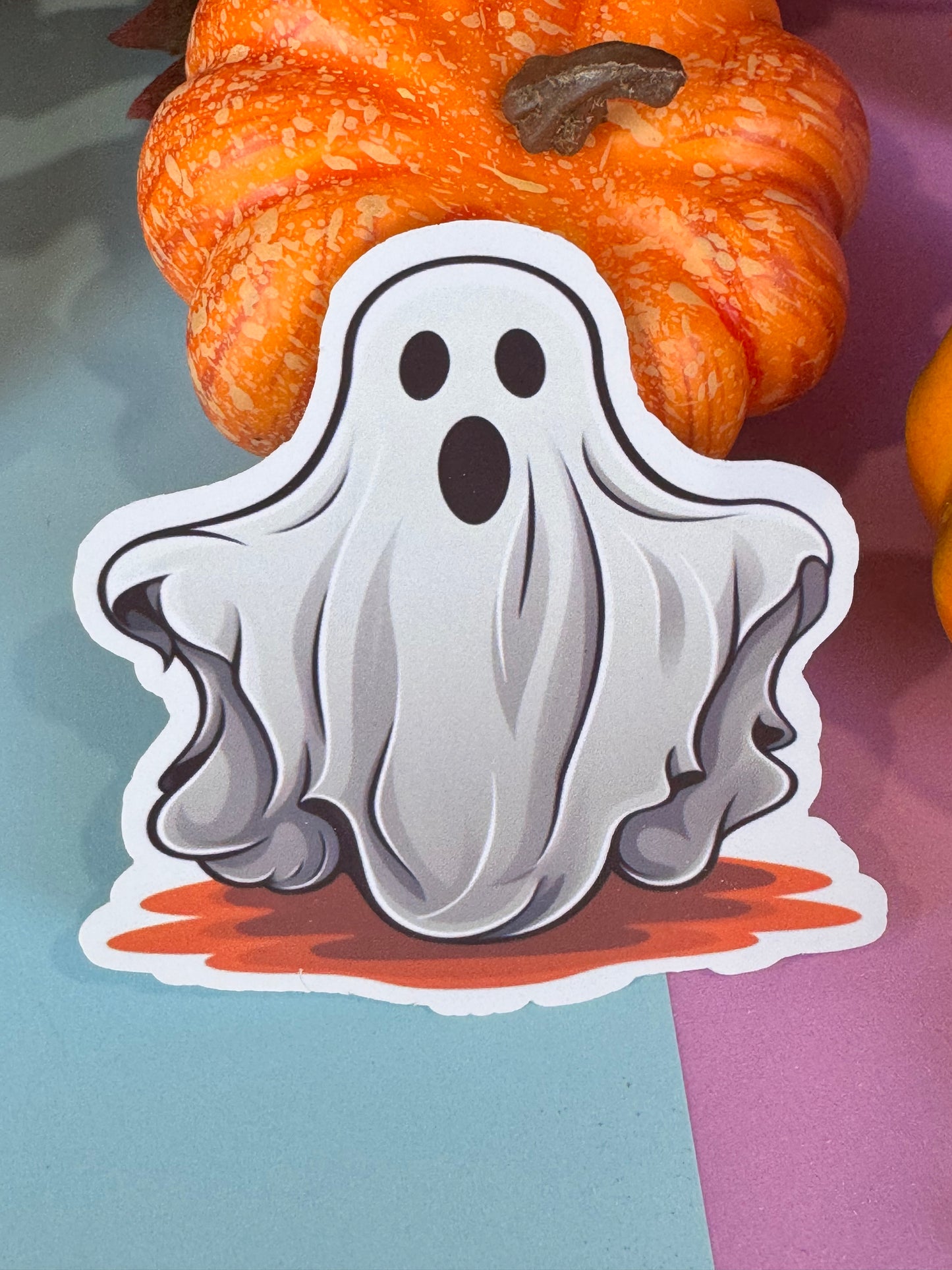 Adorable Ghost Halloween Fall Die Cut Sticker