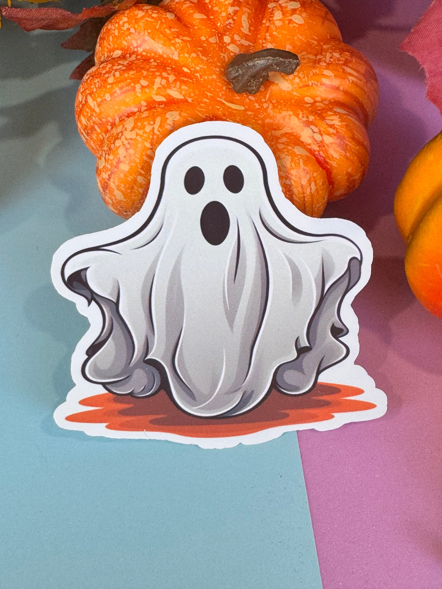 Adorable Ghost Halloween Fall Die Cut Sticker