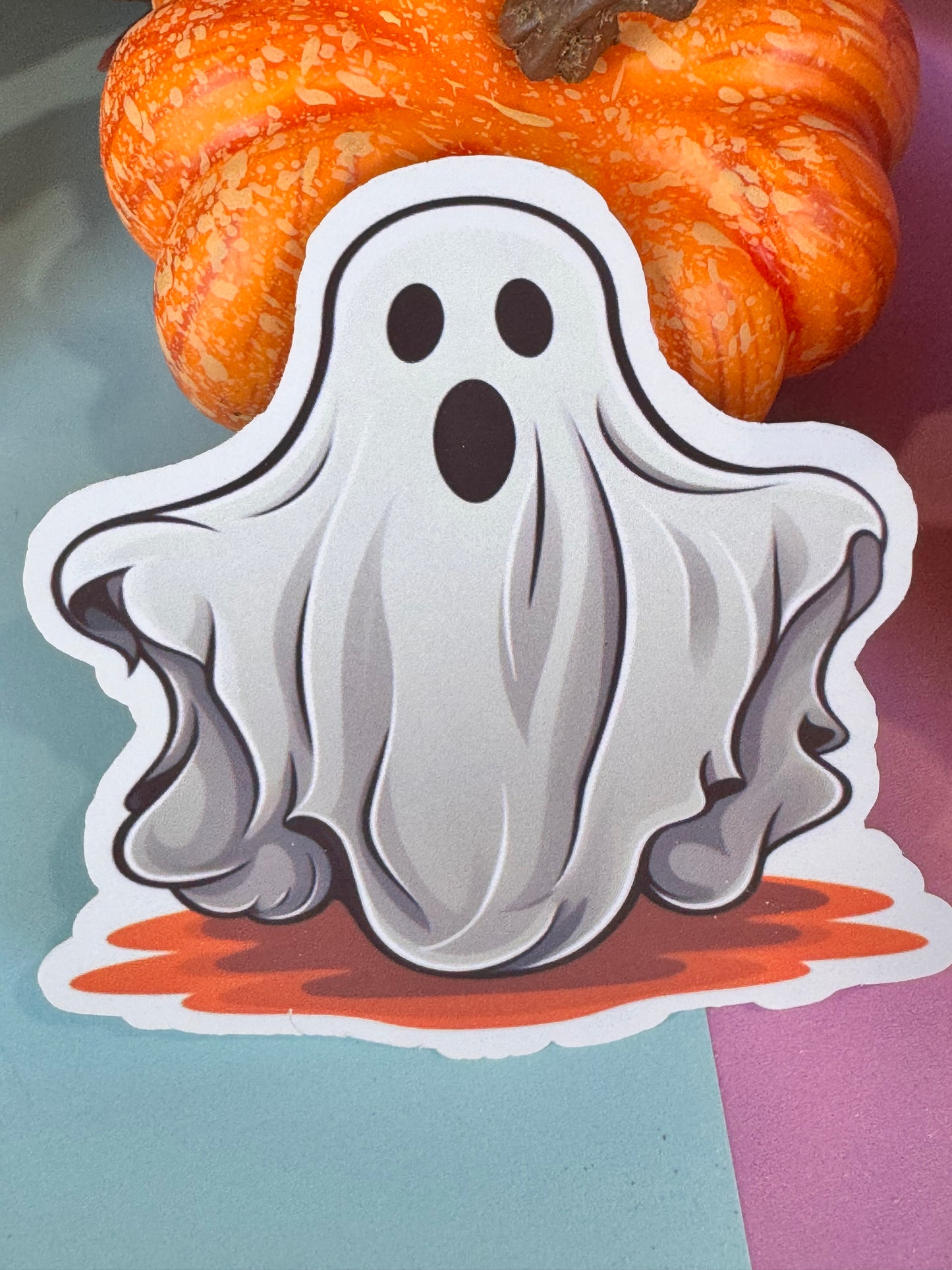 Adorable Ghost Halloween Fall Die Cut Sticker