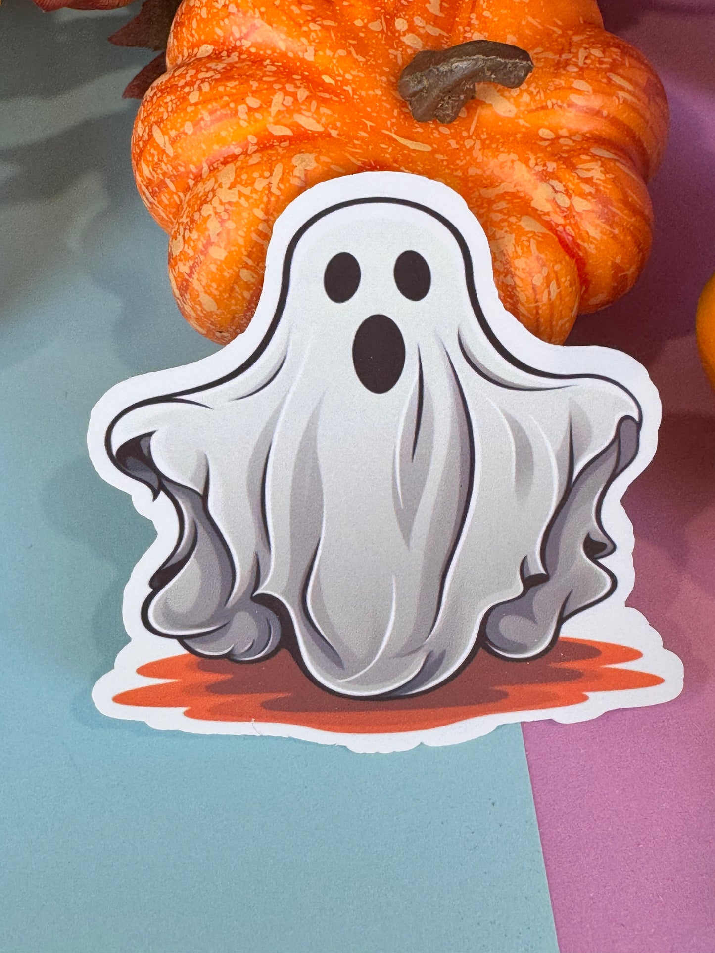 Adorable Ghost Halloween Fall Die Cut Sticker