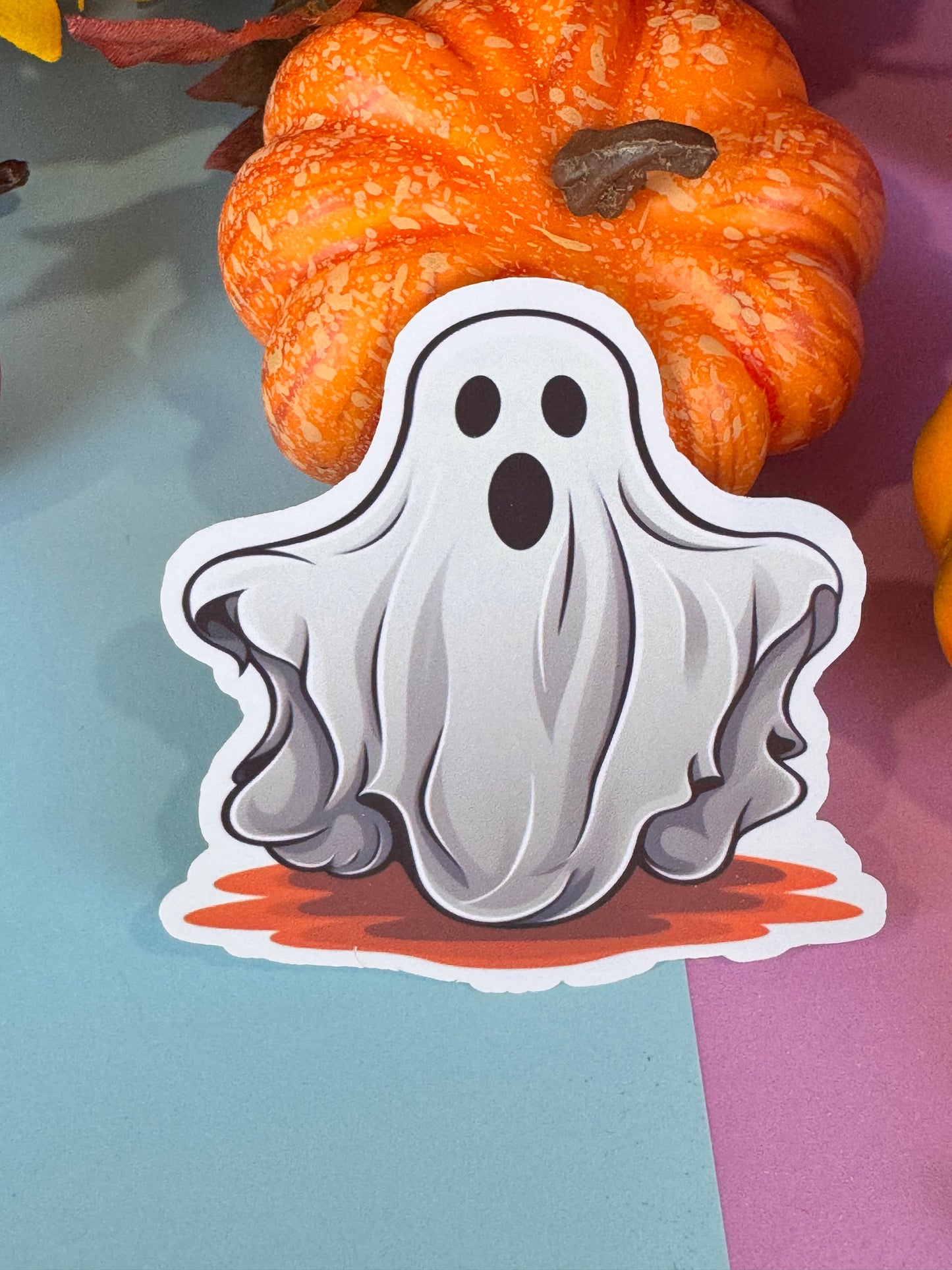 Adorable Ghost Halloween Fall Die Cut Sticker