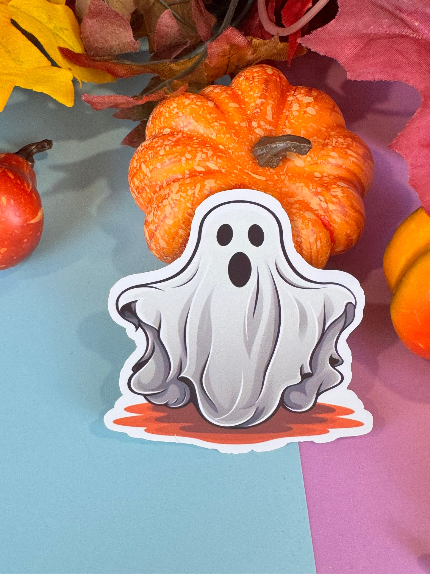 Adorable Ghost Halloween Fall Die Cut Sticker