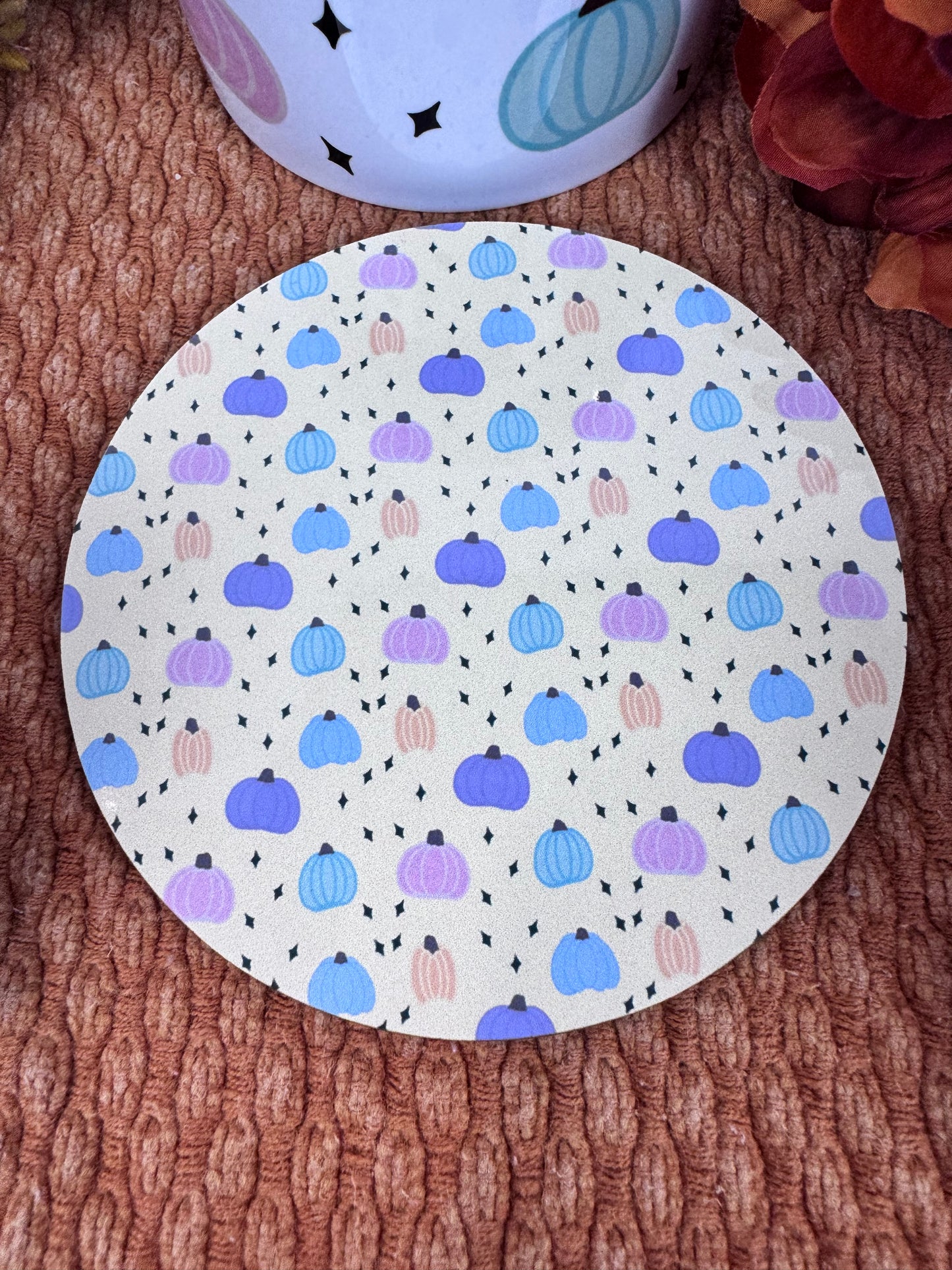 Handmade sublimated coaster for fall home décor