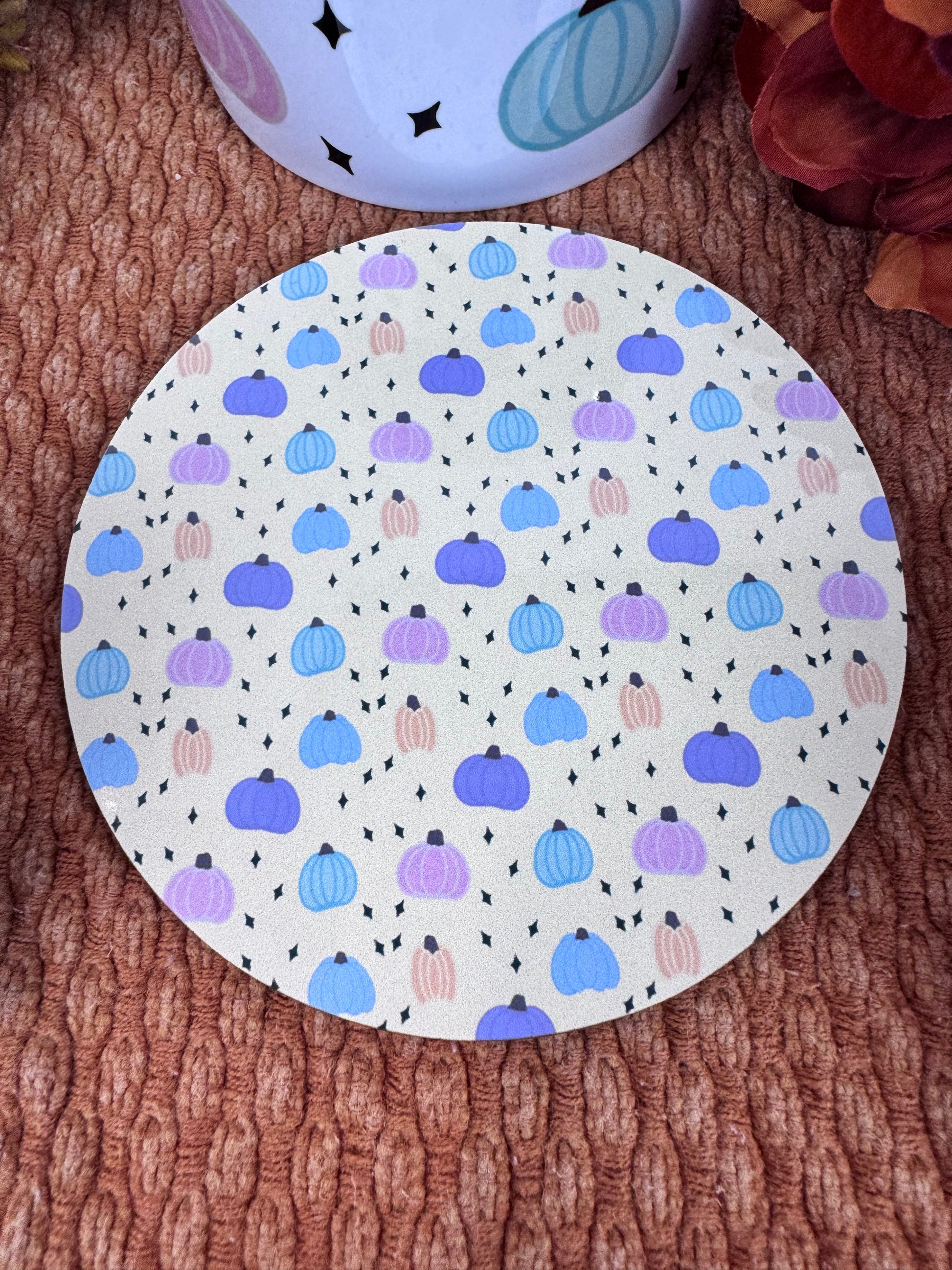 Handmade sublimated coaster for fall home décor