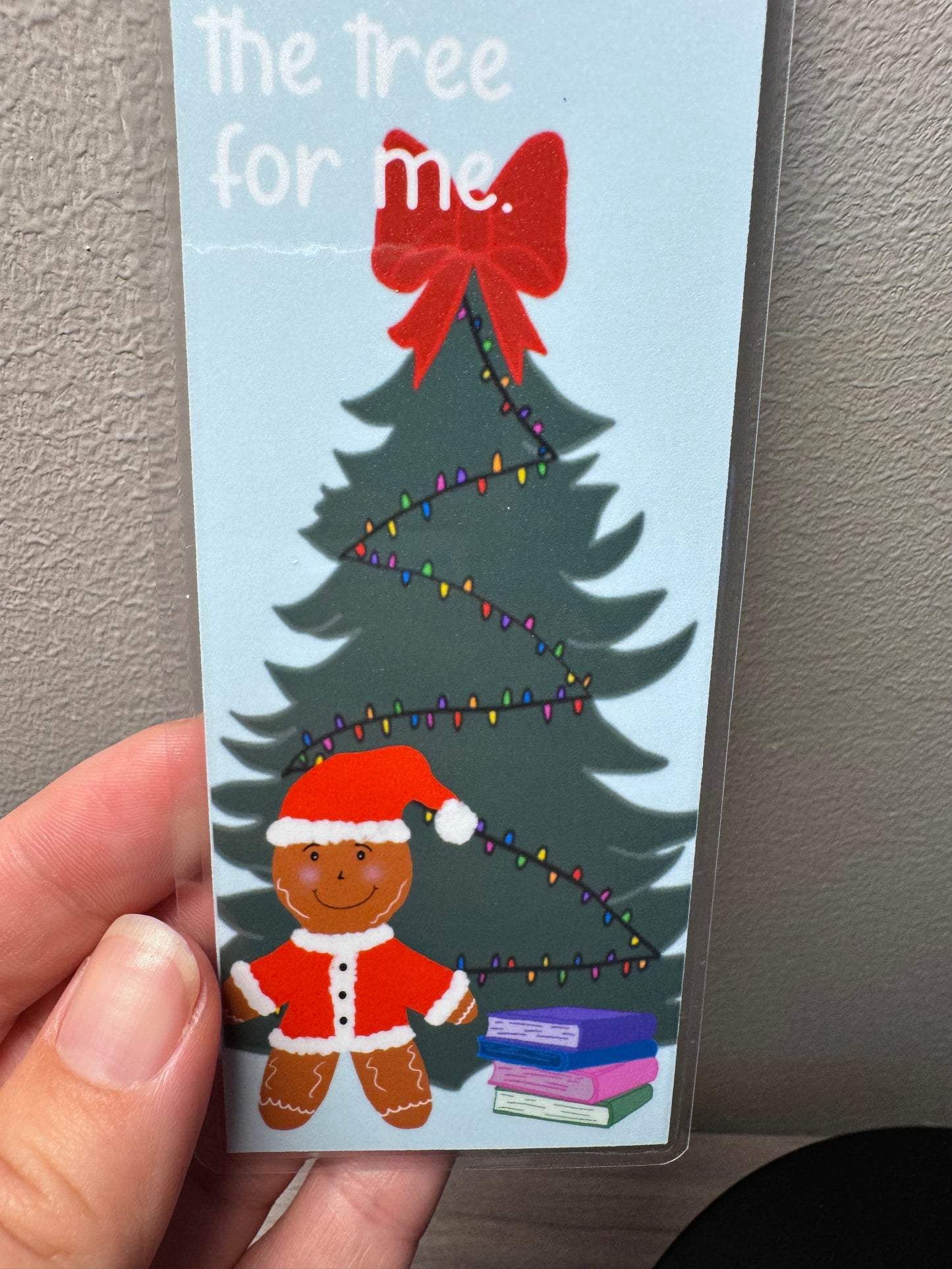 Christmas Bookmark For Readers- Santa Gingerbread Man Handmade Original Design