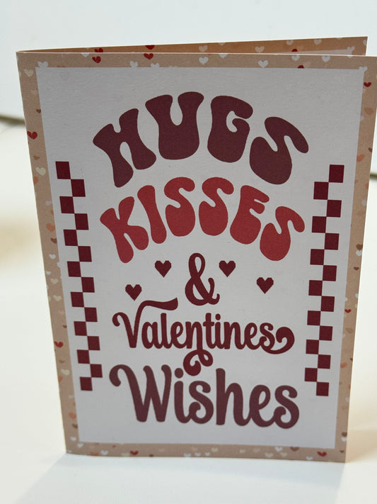 Valentine's Day Greeting Card, Hugs and Kisses