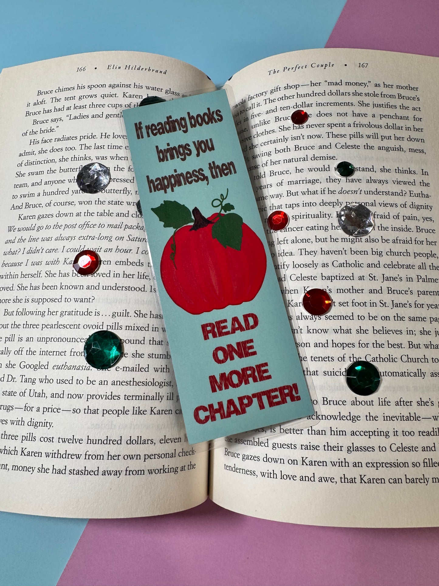 Bookmarks For All Readers | Fall Autumn Season | Pumpkin Designs Hand Drawn Artwork | Reading Brings Happiness | One More Chapter