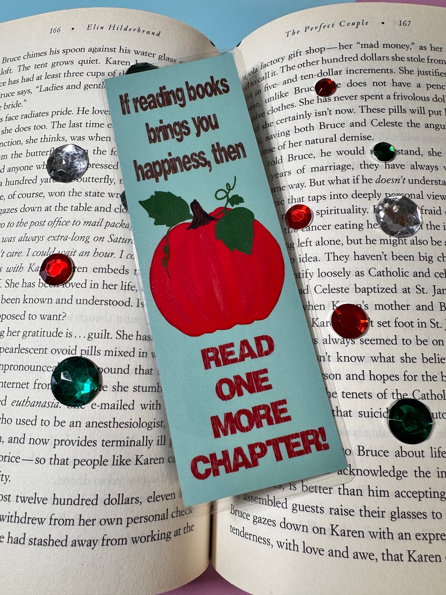 Bookmarks For All Readers | Fall Autumn Season | Pumpkin Designs Hand Drawn Artwork | Reading Brings Happiness | One More Chapter