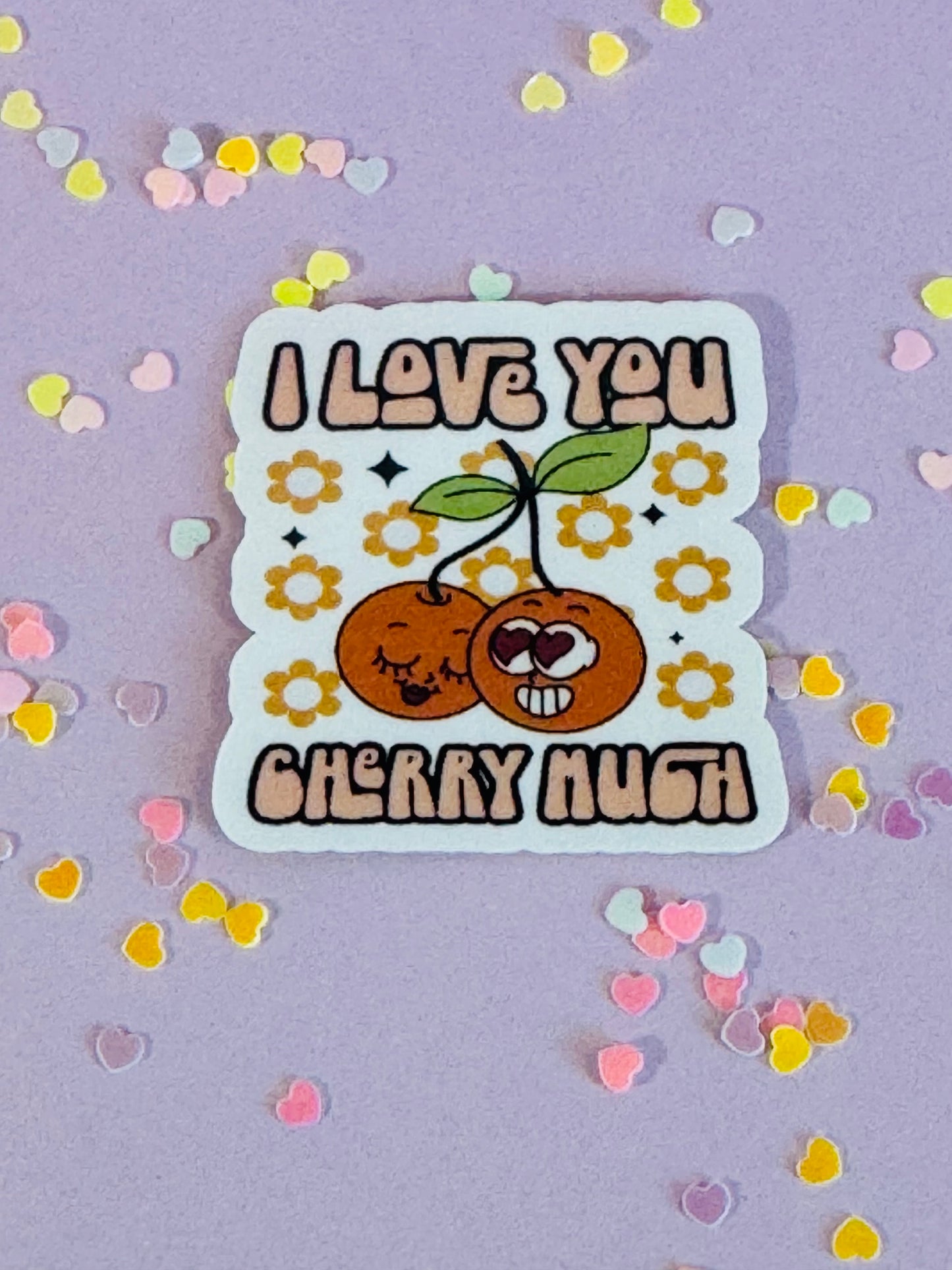 I love you cherry much Valentine's day planner sticker, water bottle decal