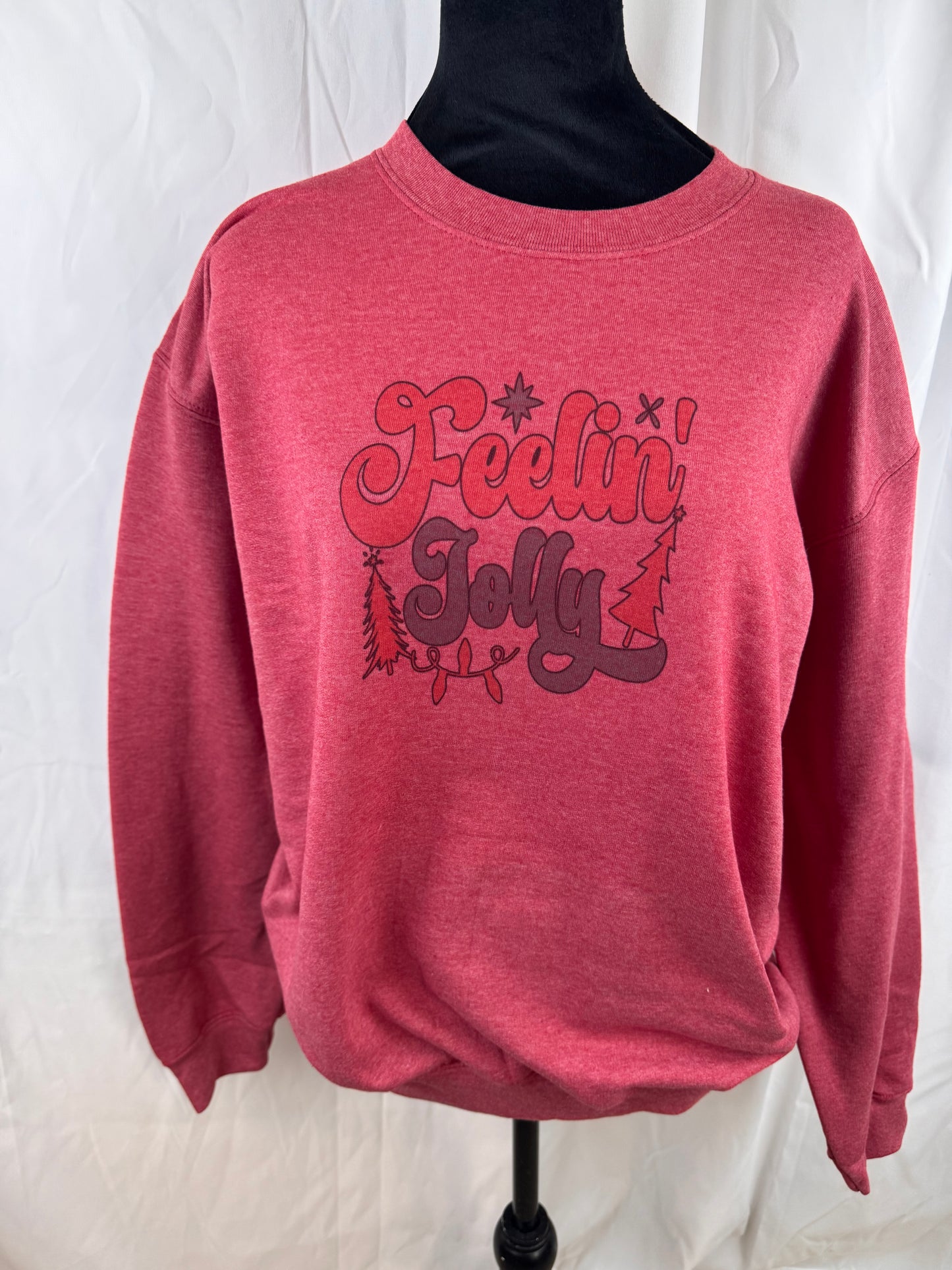 Feelin Jolly Holiday Sweatshirt, Sublimated Christmas Shirt