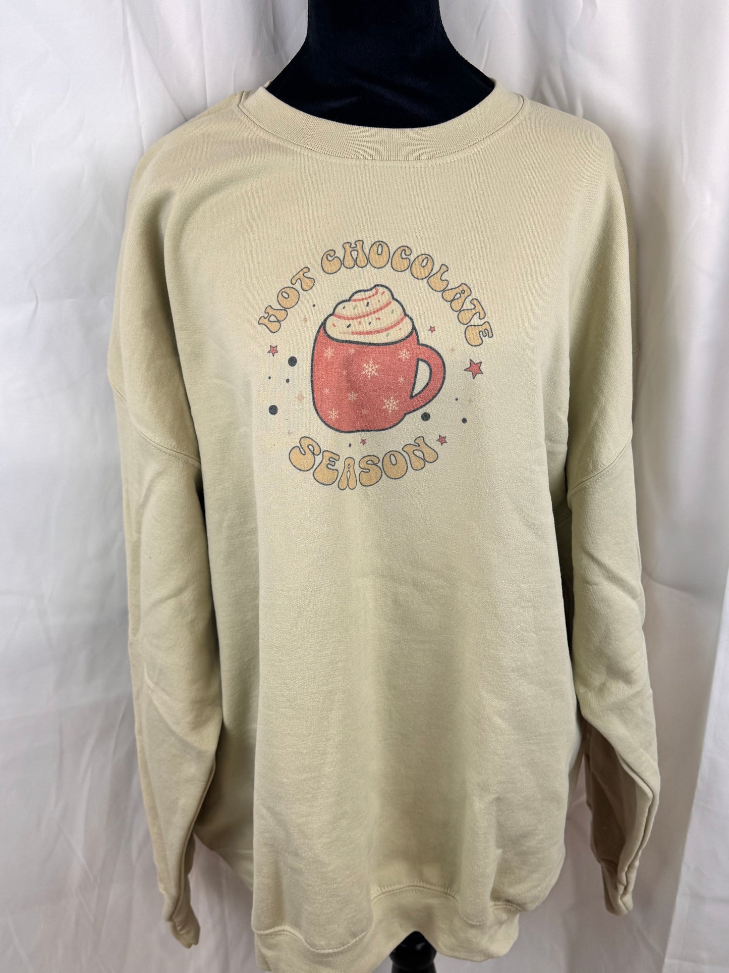 Hot Chocolate Season Holiday Sweatshirt, Sublimated Christmas Shirt