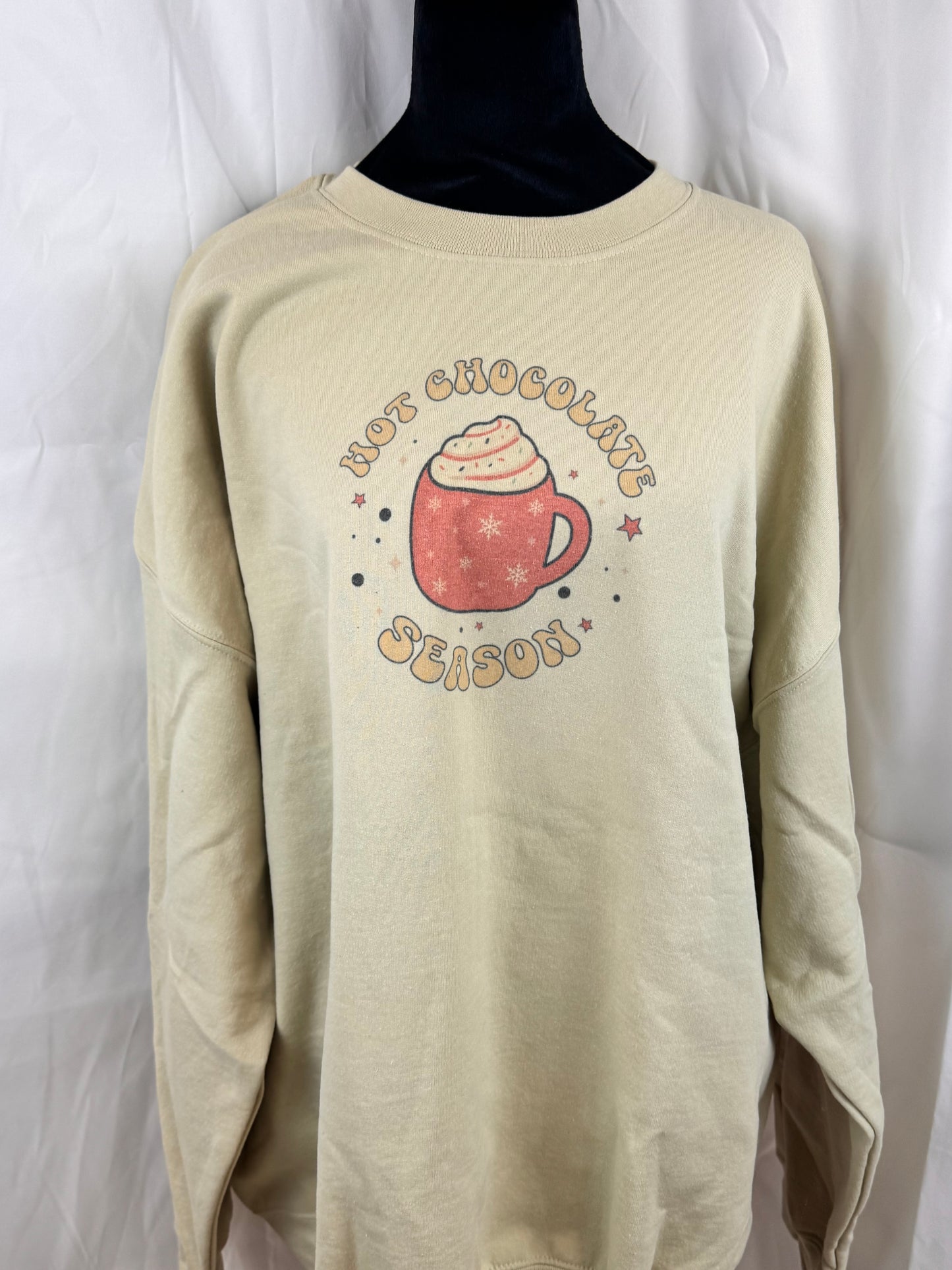 Hot Chocolate Season Holiday Sweatshirt, Sublimated Christmas Shirt