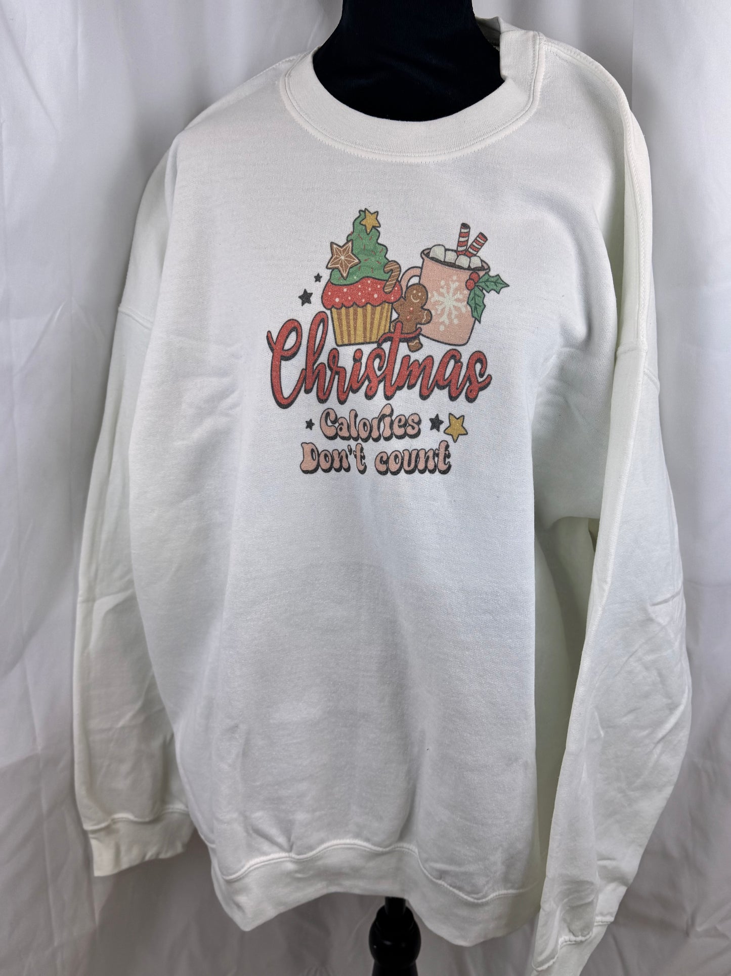 Christmas Calories Don’t Count Holiday Sweatshirt, Sublimated Christmas Shirt