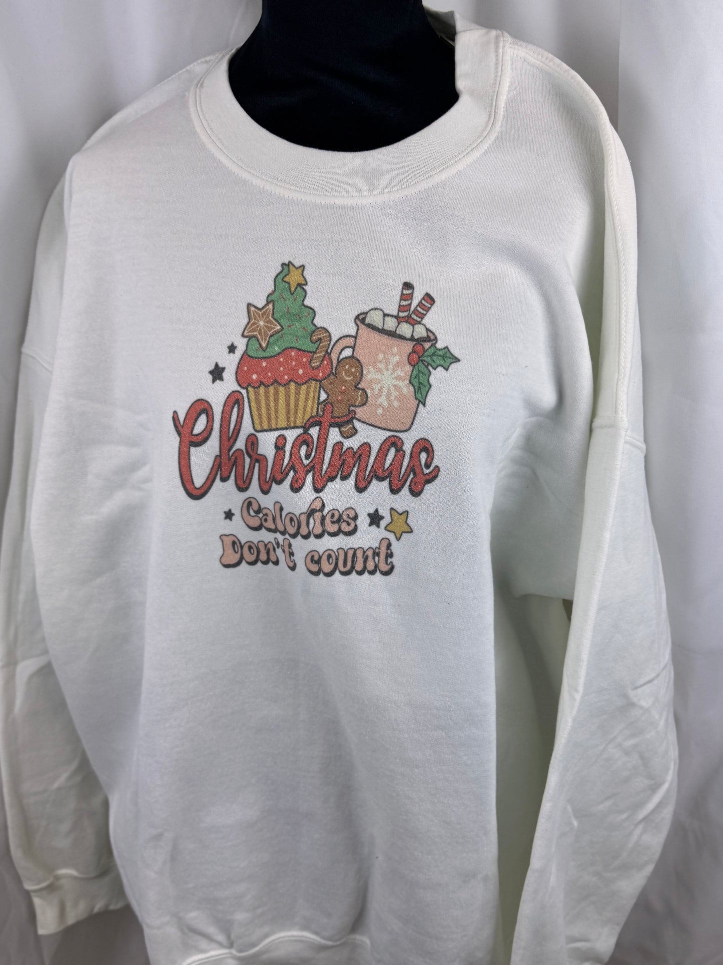 Christmas Calories Don’t Count Holiday Sweatshirt, Sublimated Christmas Shirt