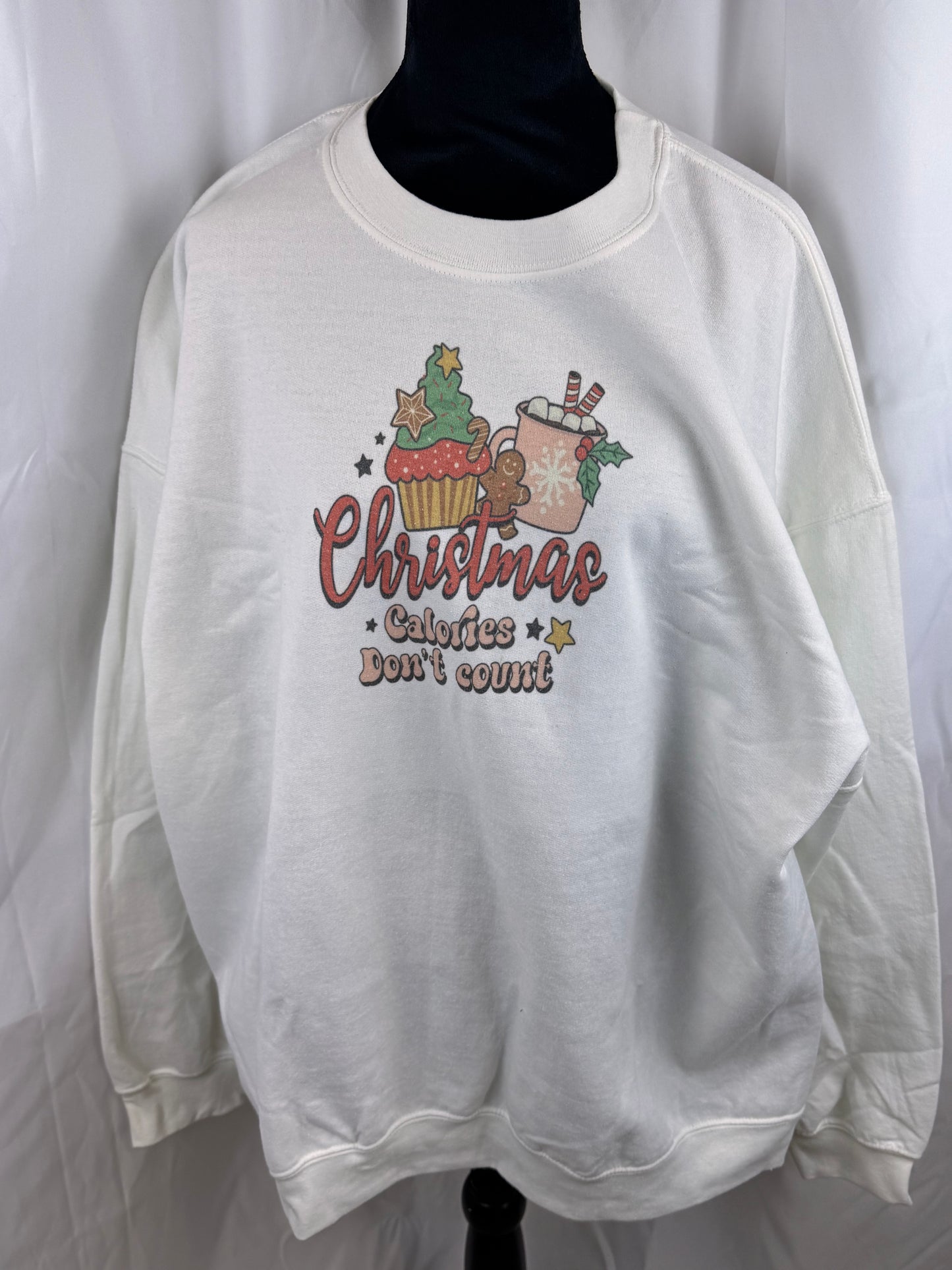 Christmas Calories Don’t Count Holiday Sweatshirt, Sublimated Christmas Shirt