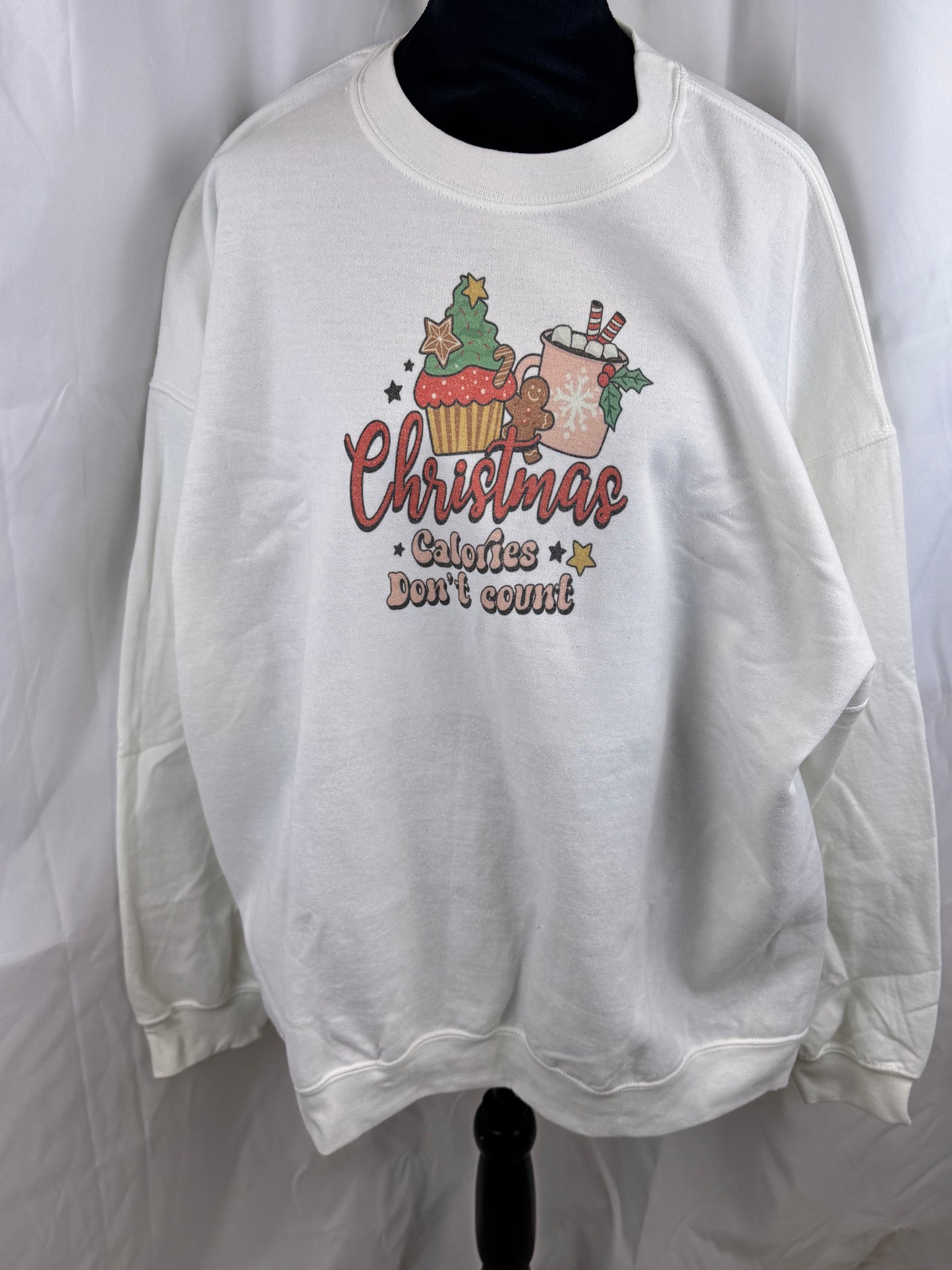 Christmas Calories Don’t Count Holiday Sweatshirt, Sublimated Christmas Shirt