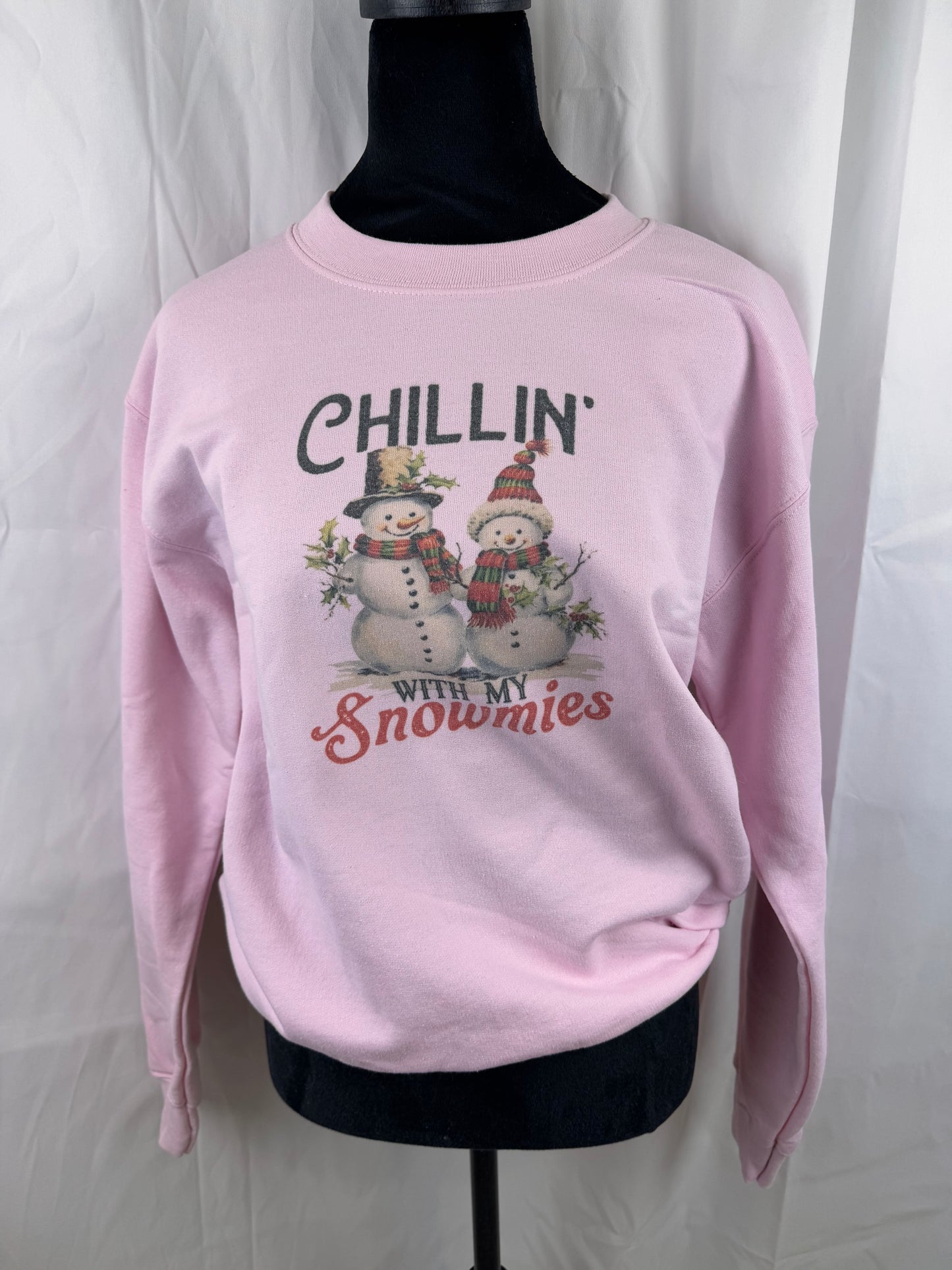 Chillin With My Snowmies Holiday Sweatshirt, Sublimated Christmas Shirt