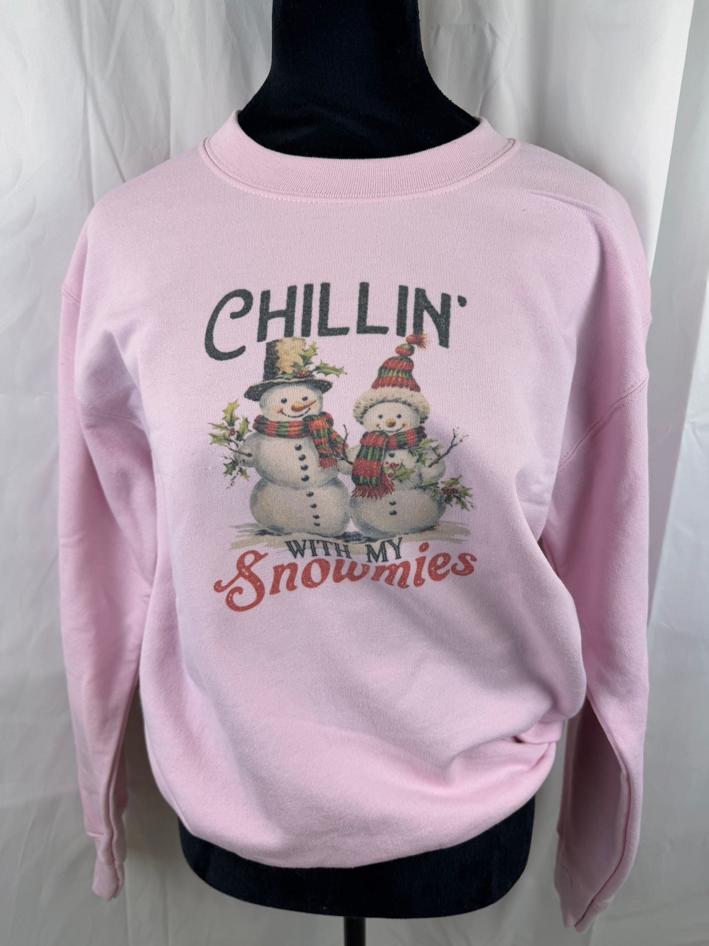 Chillin With My Snowmies Holiday Sweatshirt, Sublimated Christmas Shirt