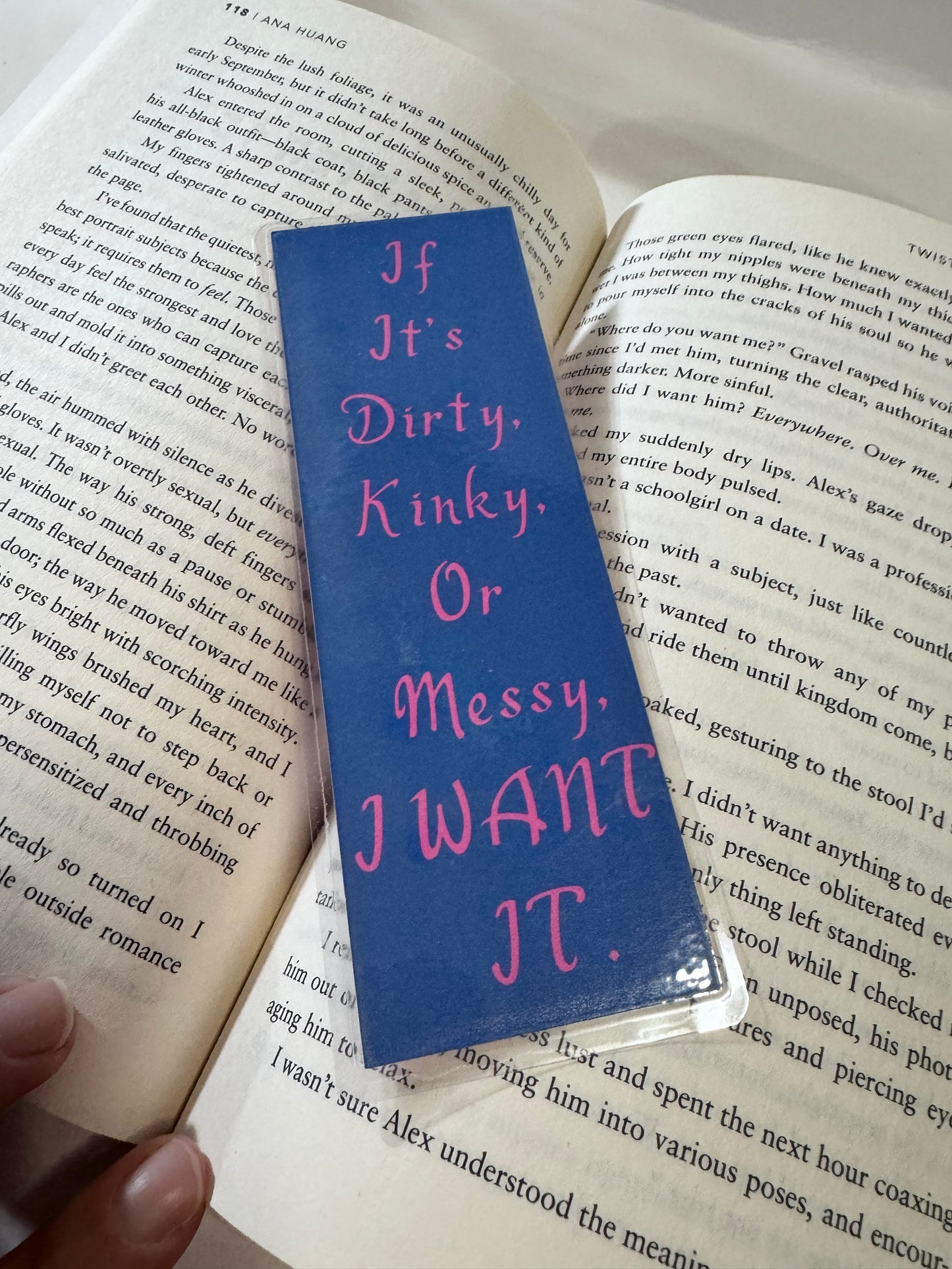 If It's Dirty, Kinky, Or Messy I Want It Laminated Bookmark, Spicy Book Lover Page Saver