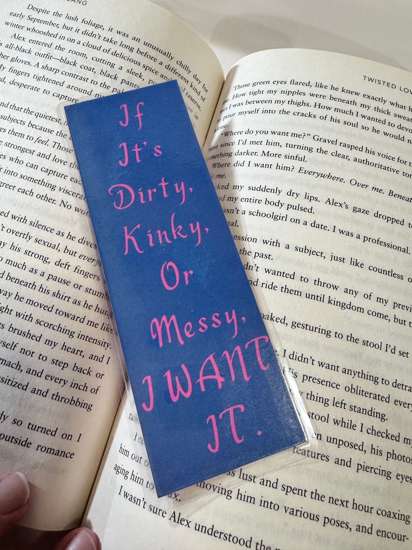 If It's Dirty, Kinky, Or Messy I Want It Laminated Bookmark, Spicy Book Lover Page Saver