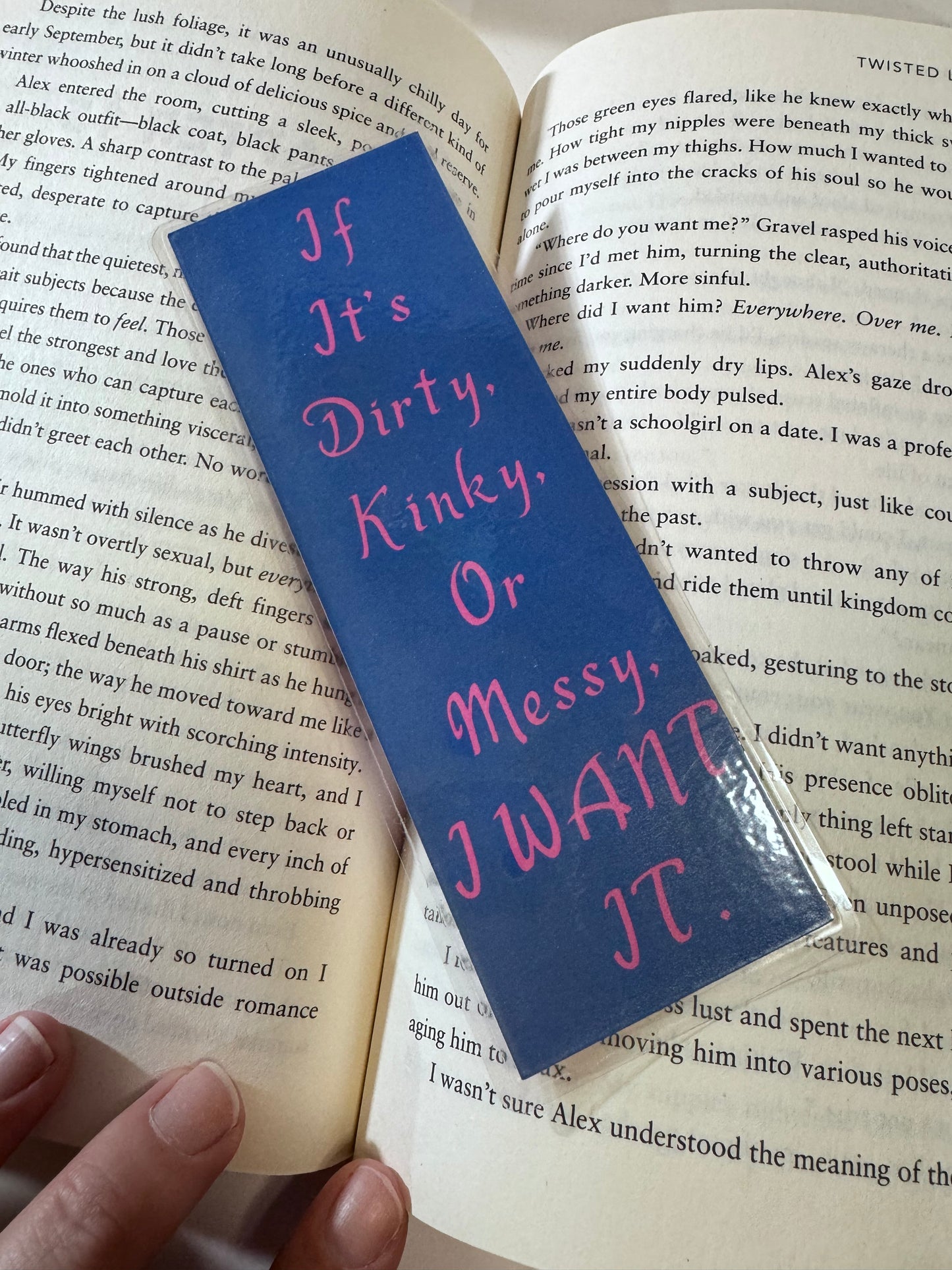 If It's Dirty, Kinky, Or Messy I Want It Laminated Bookmark, Spicy Book Lover Page Saver